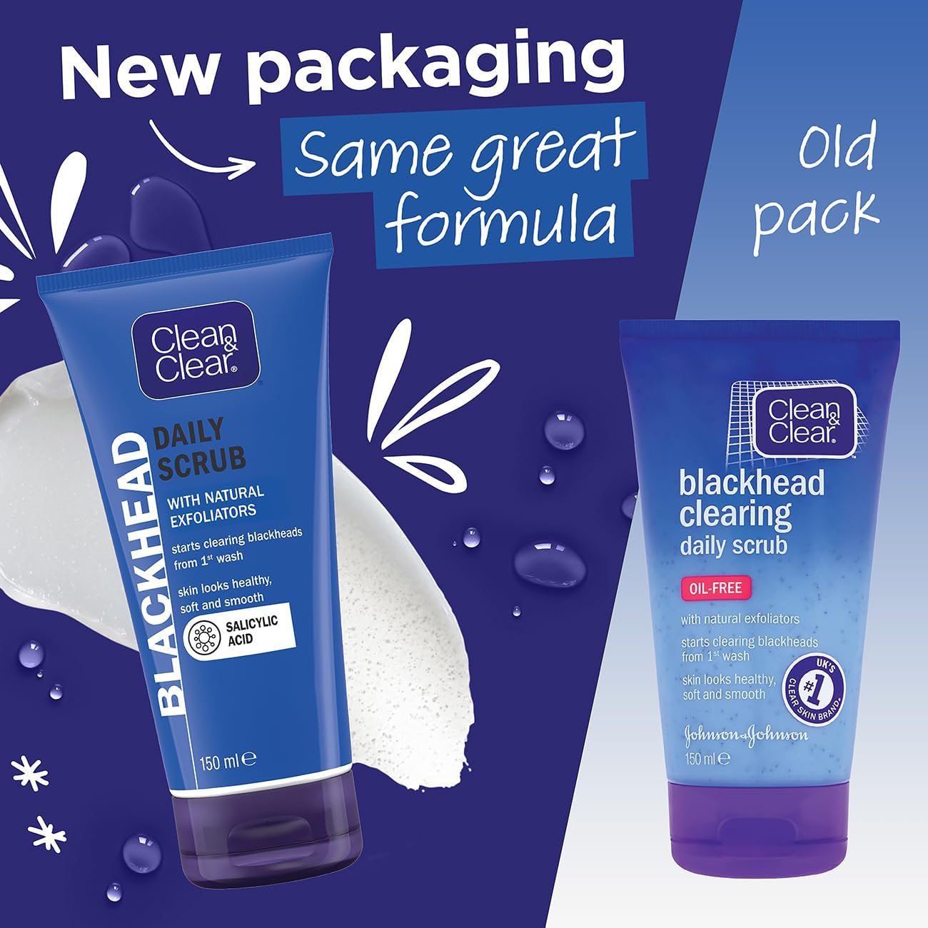 Clean & Clear Blackhead Clearing Daily Scrub, 150 ml