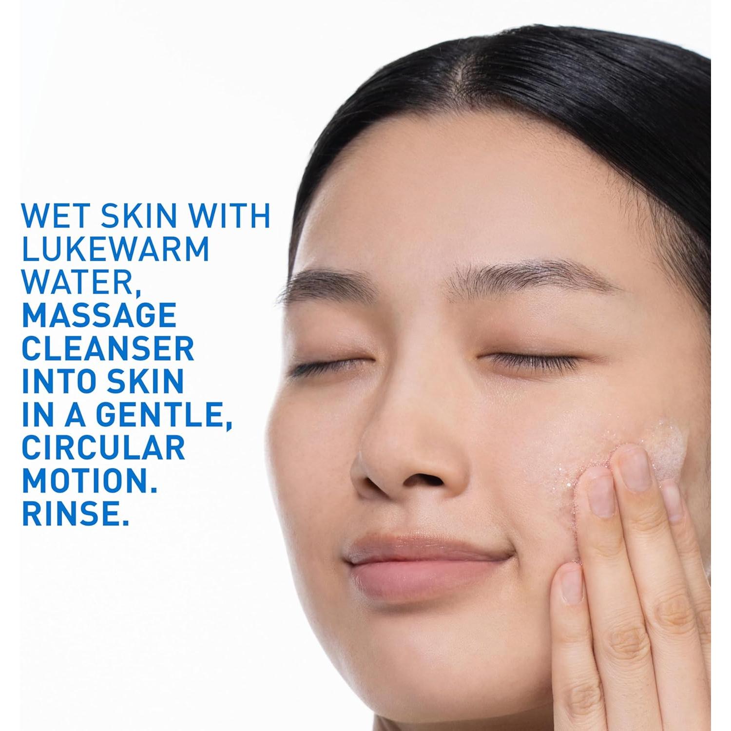 CeraVe SA Smoothing Cleanser with Salicylic Acid for Dry, Rough & Bumpy Skin 236ml, 3 Essential Ceramides, Fragrance-Free