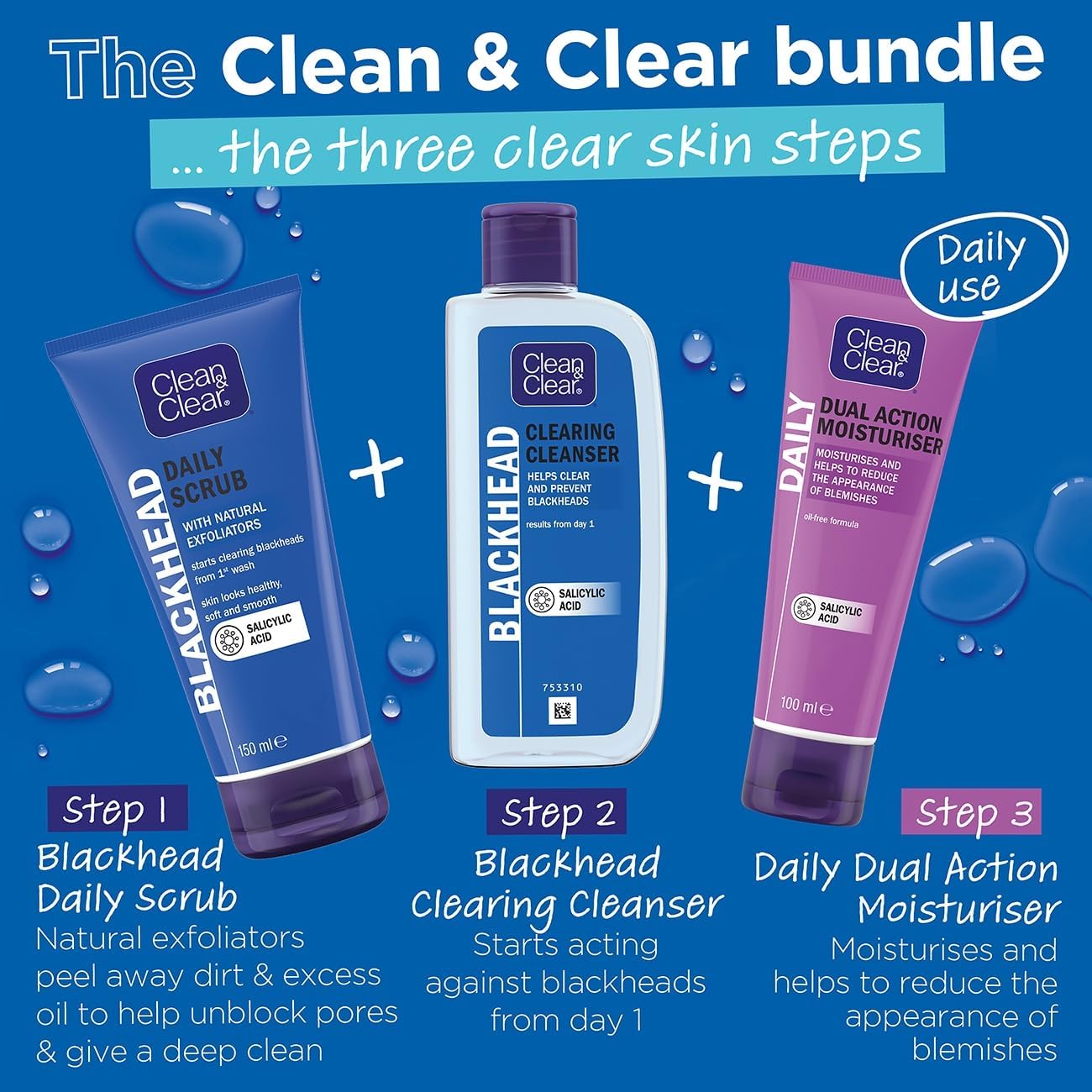 Clean & Clear Blackhead Clearing Daily Scrub, 150 ml