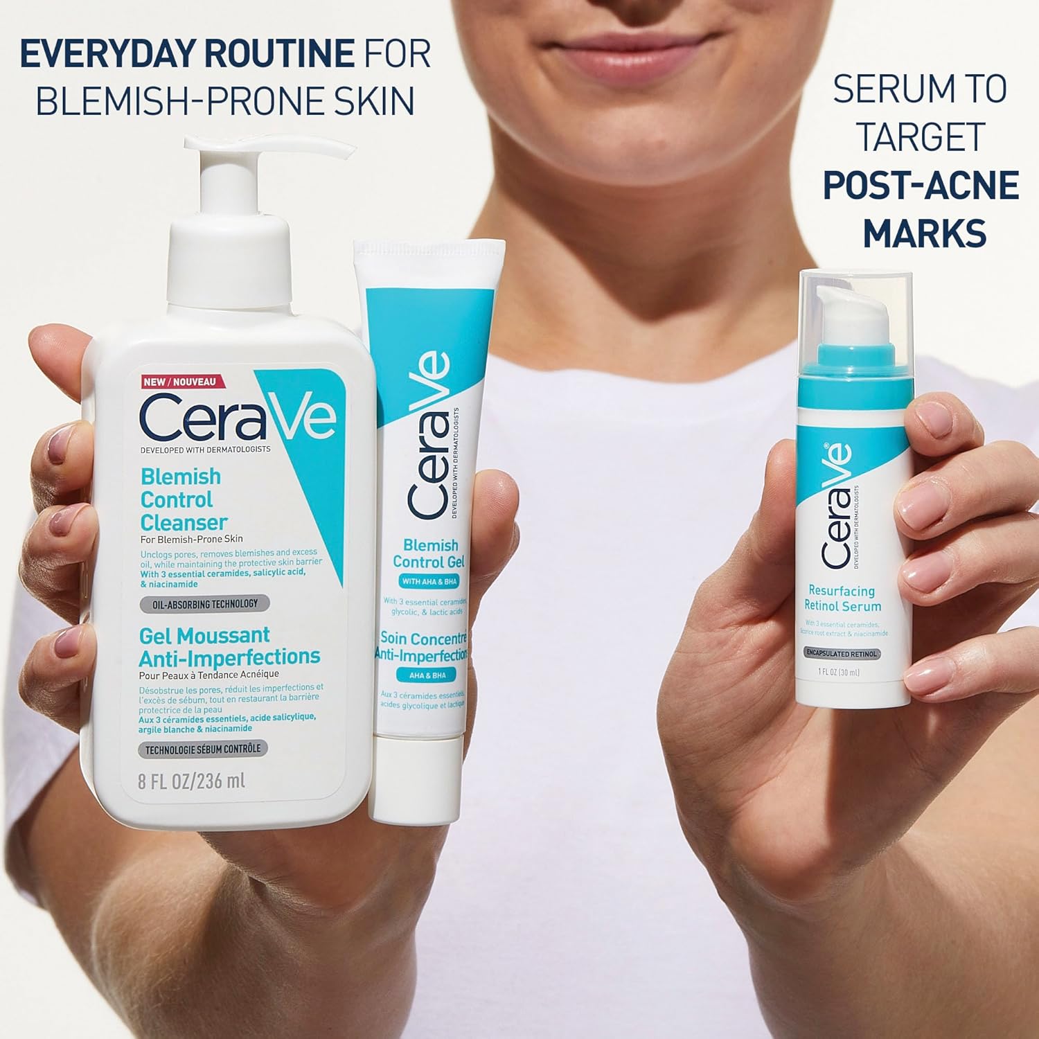 CeraVe Cream-to-Foam Cleanser With Amino Acids, 3 Essential Ceramides, Hyaluronic Acid, For Normal to Dry Skin, Fragrance Free 236ml