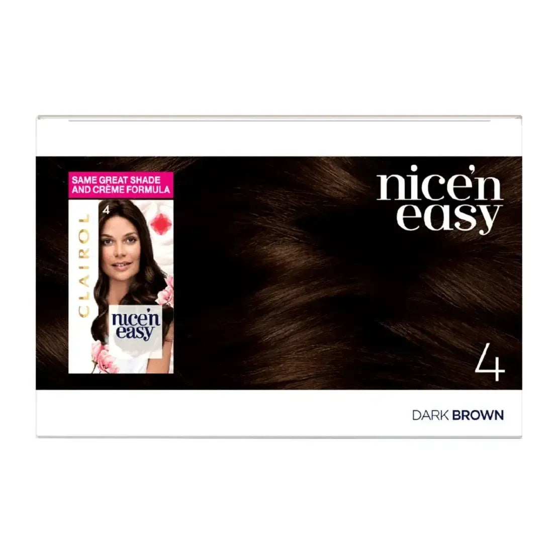 Clairol Nice N Easy Crème Natural Looking Permanent Hair Dye - 4 Dark Brown - Healthxpress.ie