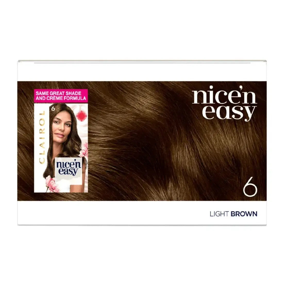 Clairol Nice N Easy Crème Natural Looking Permanent Hair Dye - 6 Light Brown - Healthxpress.ie