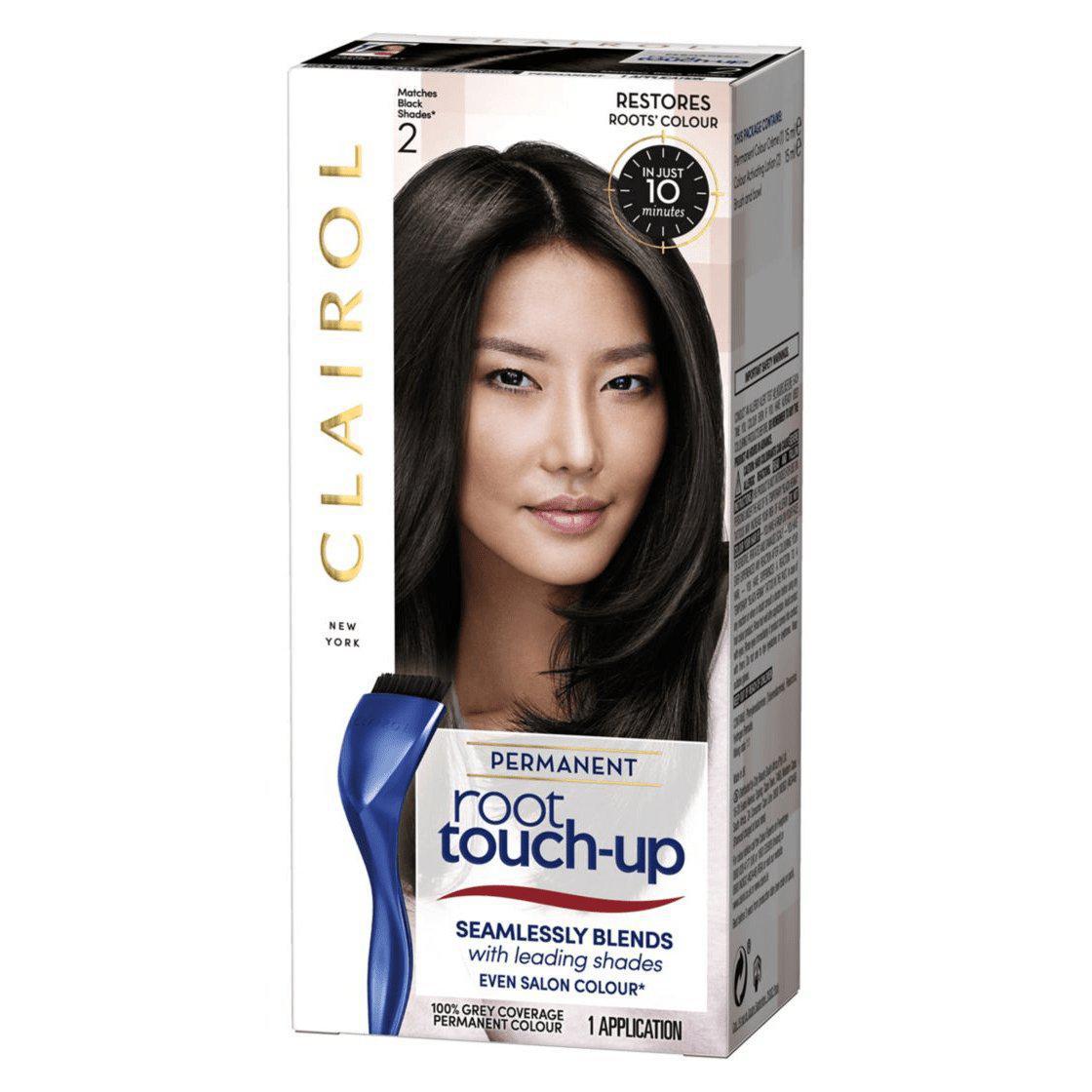 Clairol Nice N Easy Permanent Root Touch-Up - 100% Grey Coverage, 2 Black