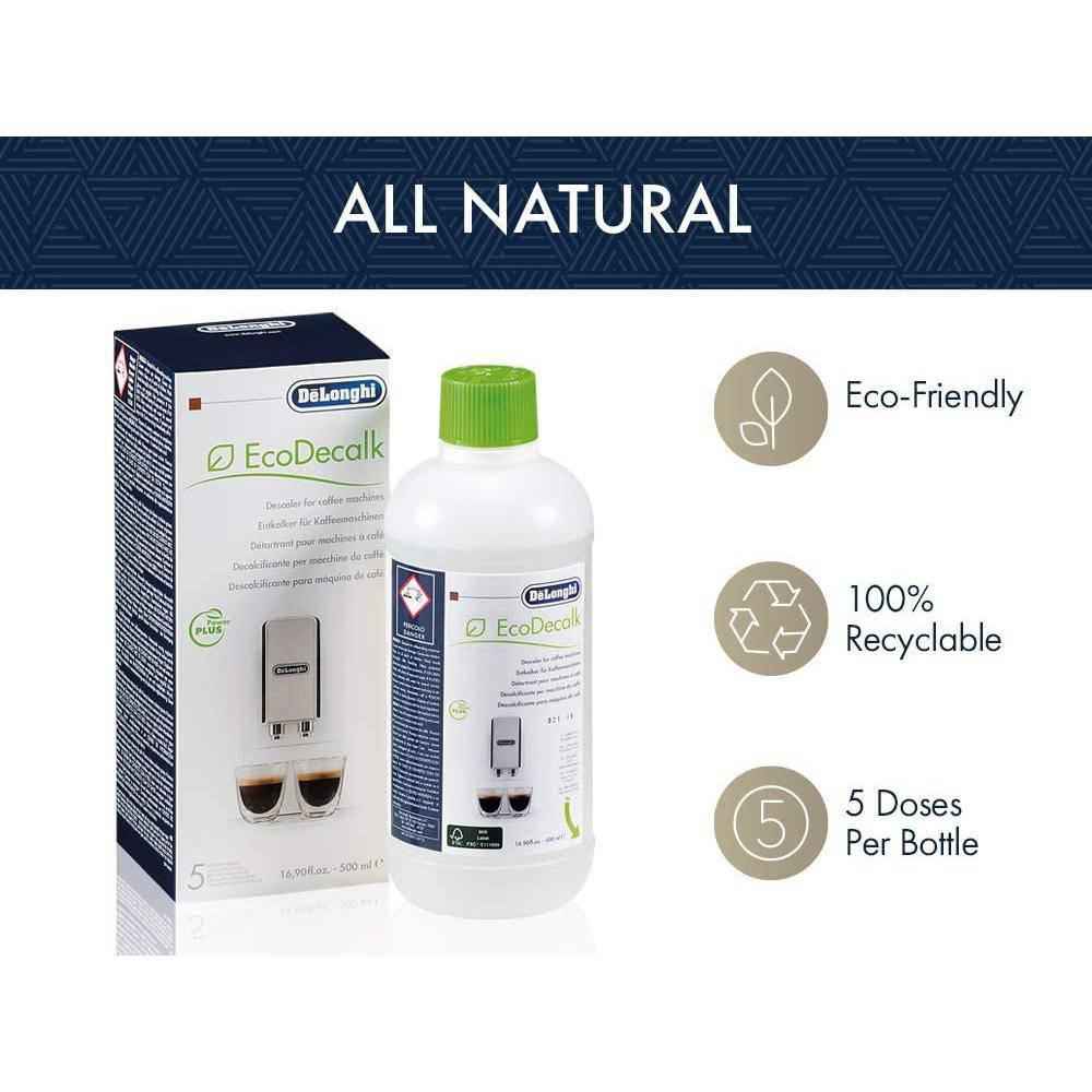 De'Longhi EcoDecalk Descaling Solution DLSC500 - For All Coffee Machines - 500ml