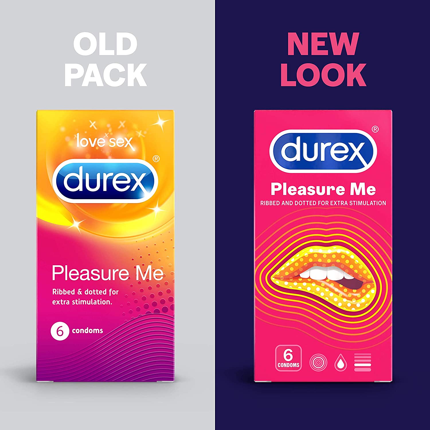 Durex Pleasure Me Condoms, Pack of 6