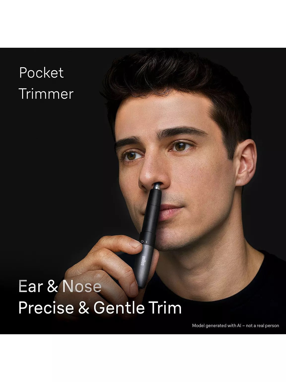 Braun Ear and Nose Trimmer EN20 - Safe & Accurate Hair Removal - Fully Washable