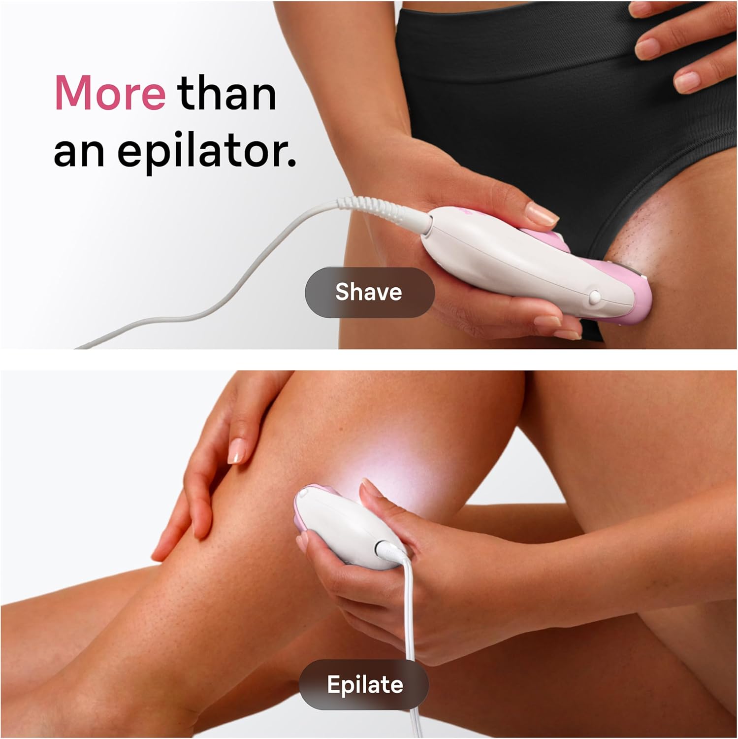 Braun Silk·épil 3, Corded Epilator, Easy Hair Removal, Lasting Smooth Skin, Includes Shaver Head and Trimmer Comb, 3-031, Pink