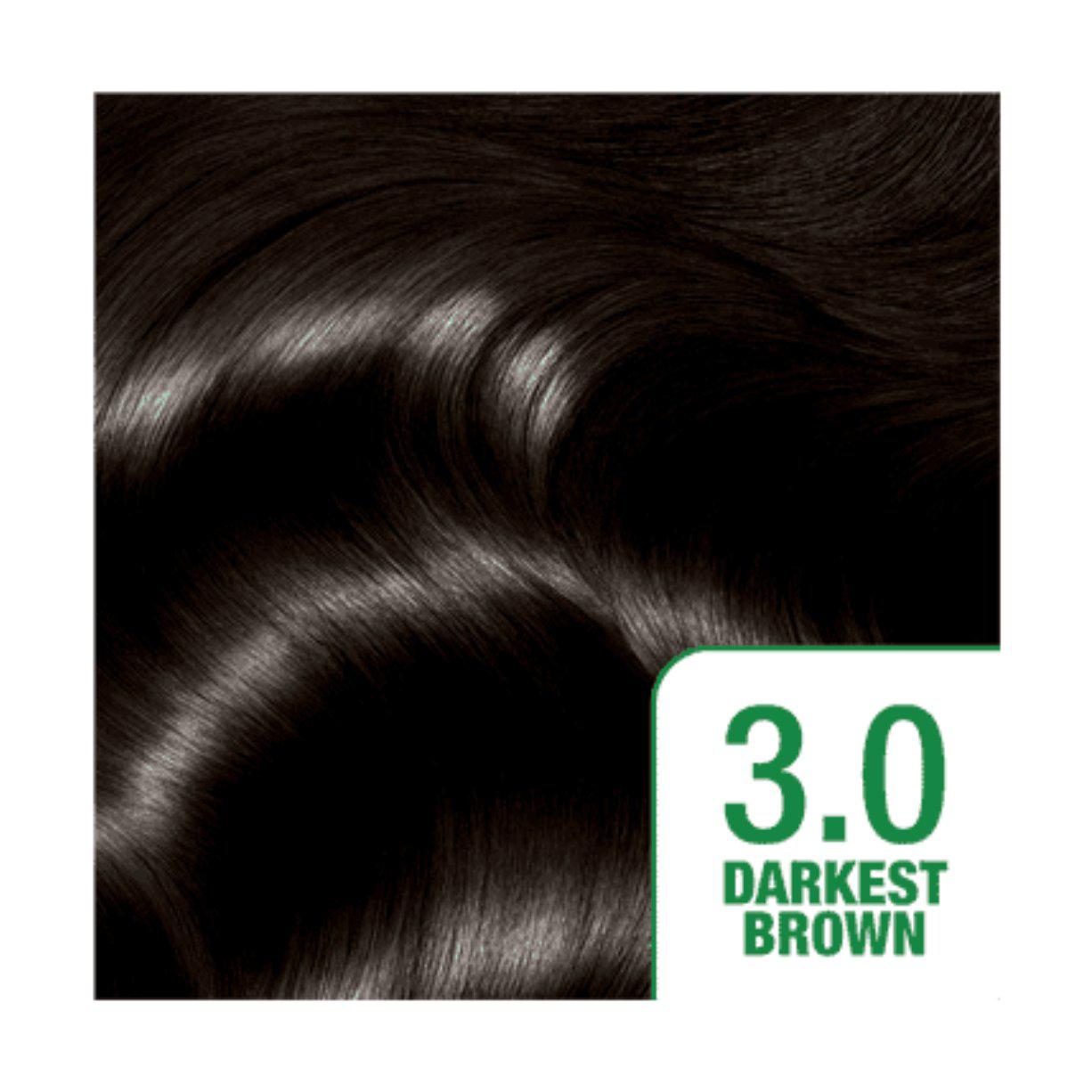 Garnier Nutrisse Permanent Hair Dye - 100% Grey Hair Coverage - Darkest Brown 3