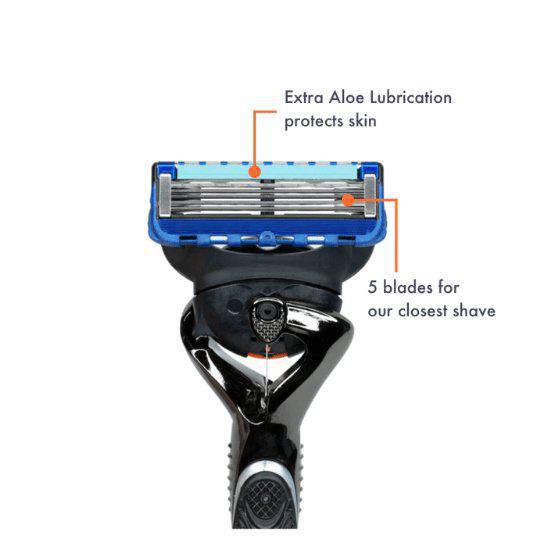 Gillette Fusion5 ProGlide Razor Starter Pack - FlexBall Technology - 4 Blades
