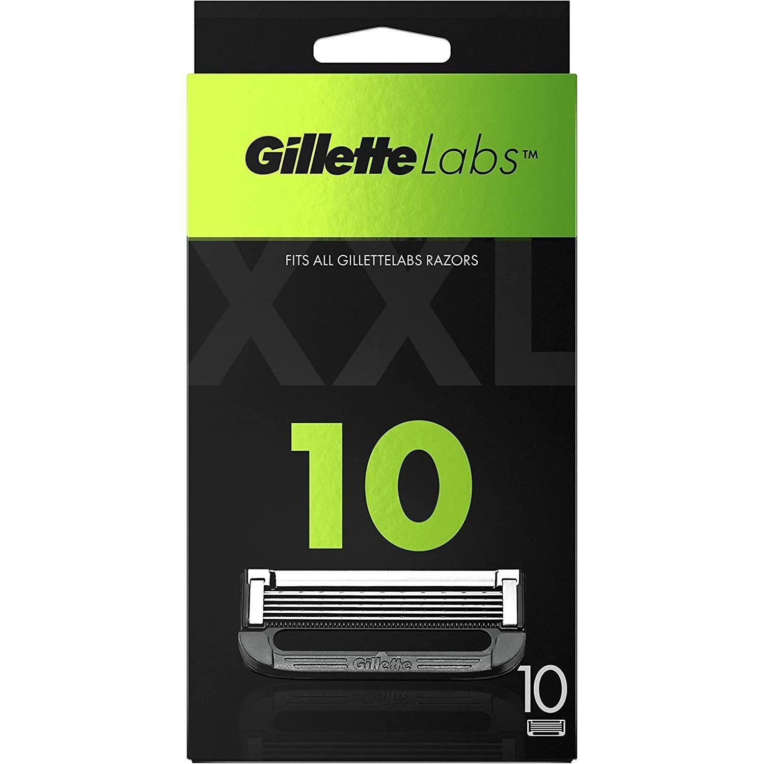 Gillette Labs Razor Blade Cartridges Refill 10pk with Exfoliating Bar