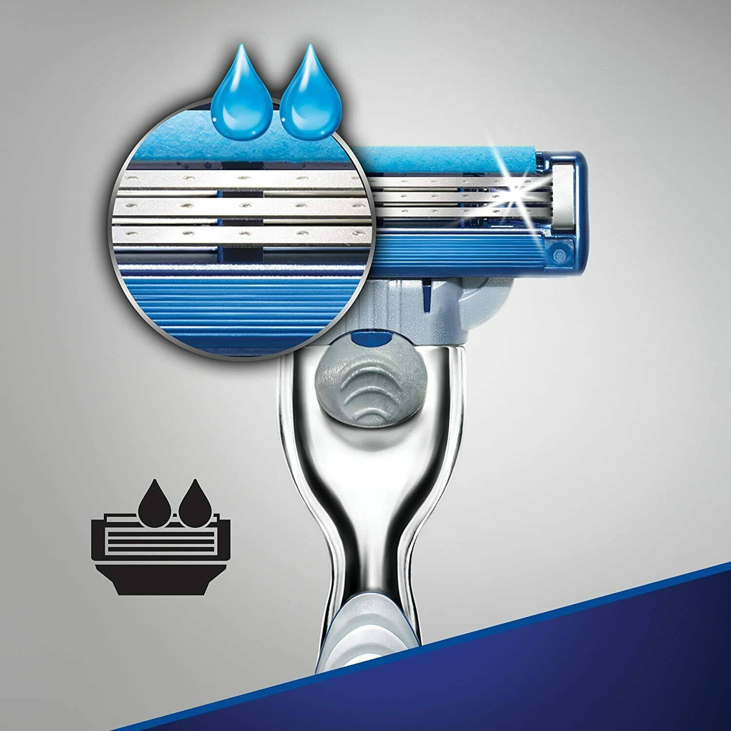 Gillette Mach3 Turbo Men's Razor Starter Pack with 4 Refills - Turbo Blades