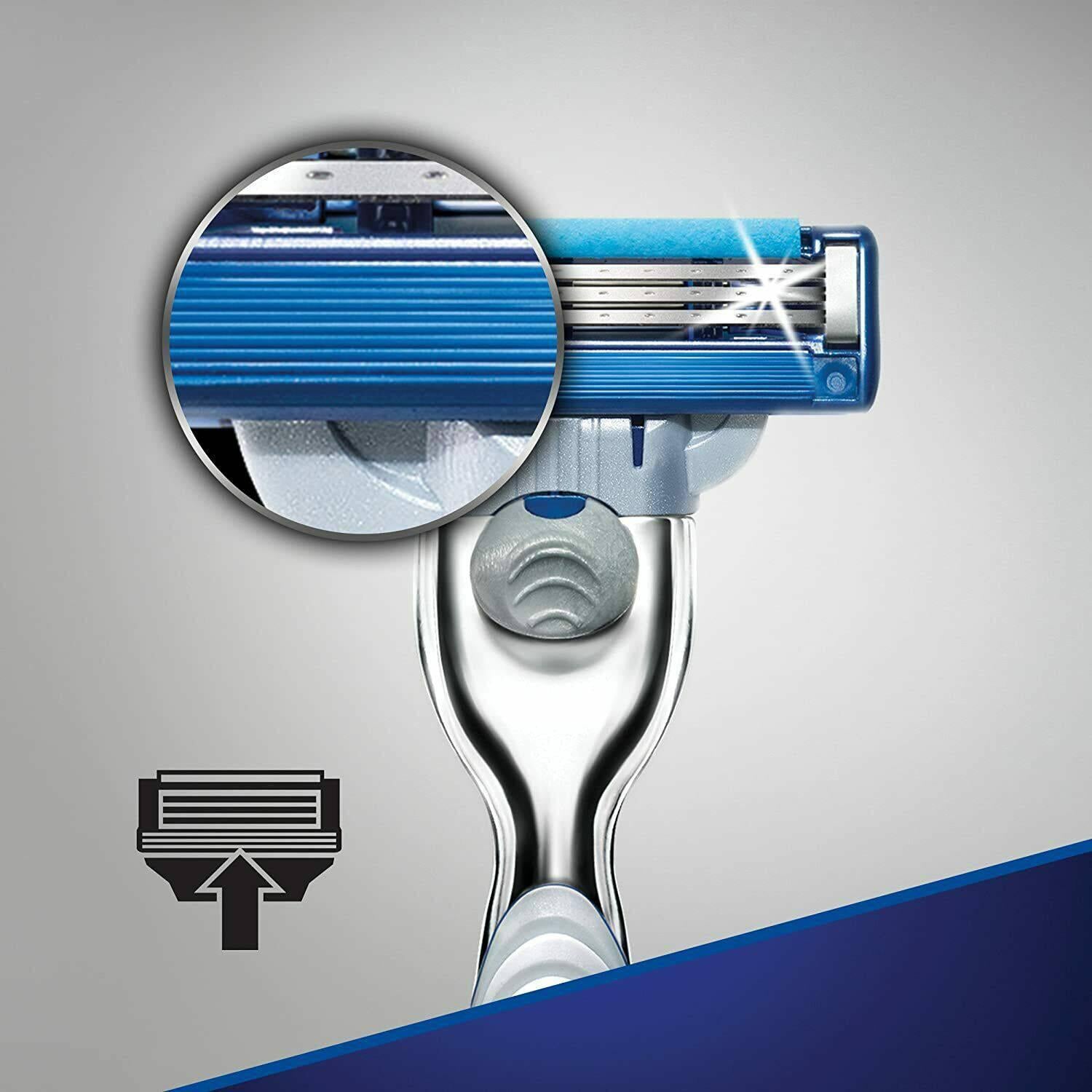 Gillette Mach3 Turbo Men's Razor Starter Pack with 4 Refills - Turbo Blades