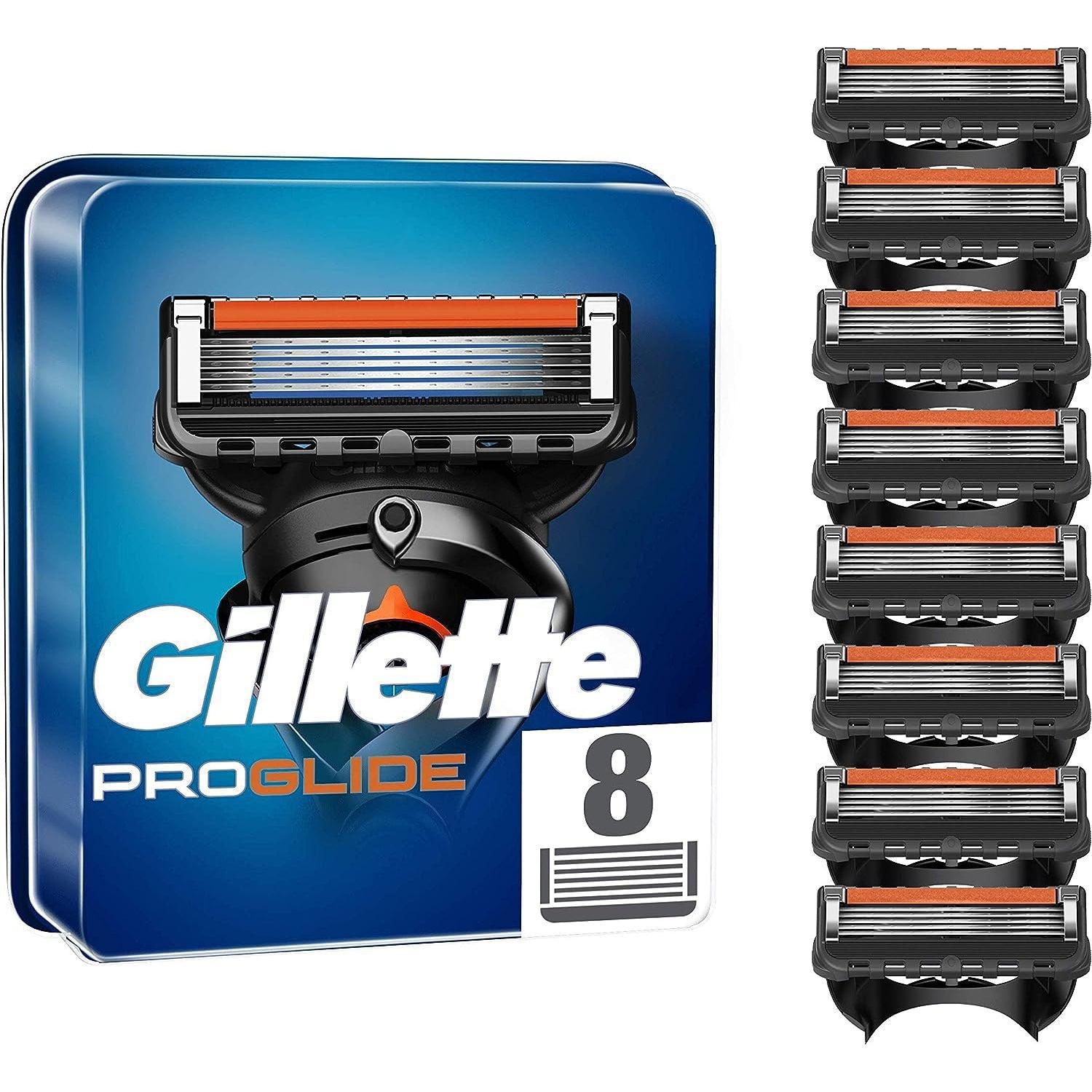 Gillette ProGlide Men’s Razor Blade Refills, 8 Count, with 5 Anti-Friction Blades for a Close, Long-Lasting Shave