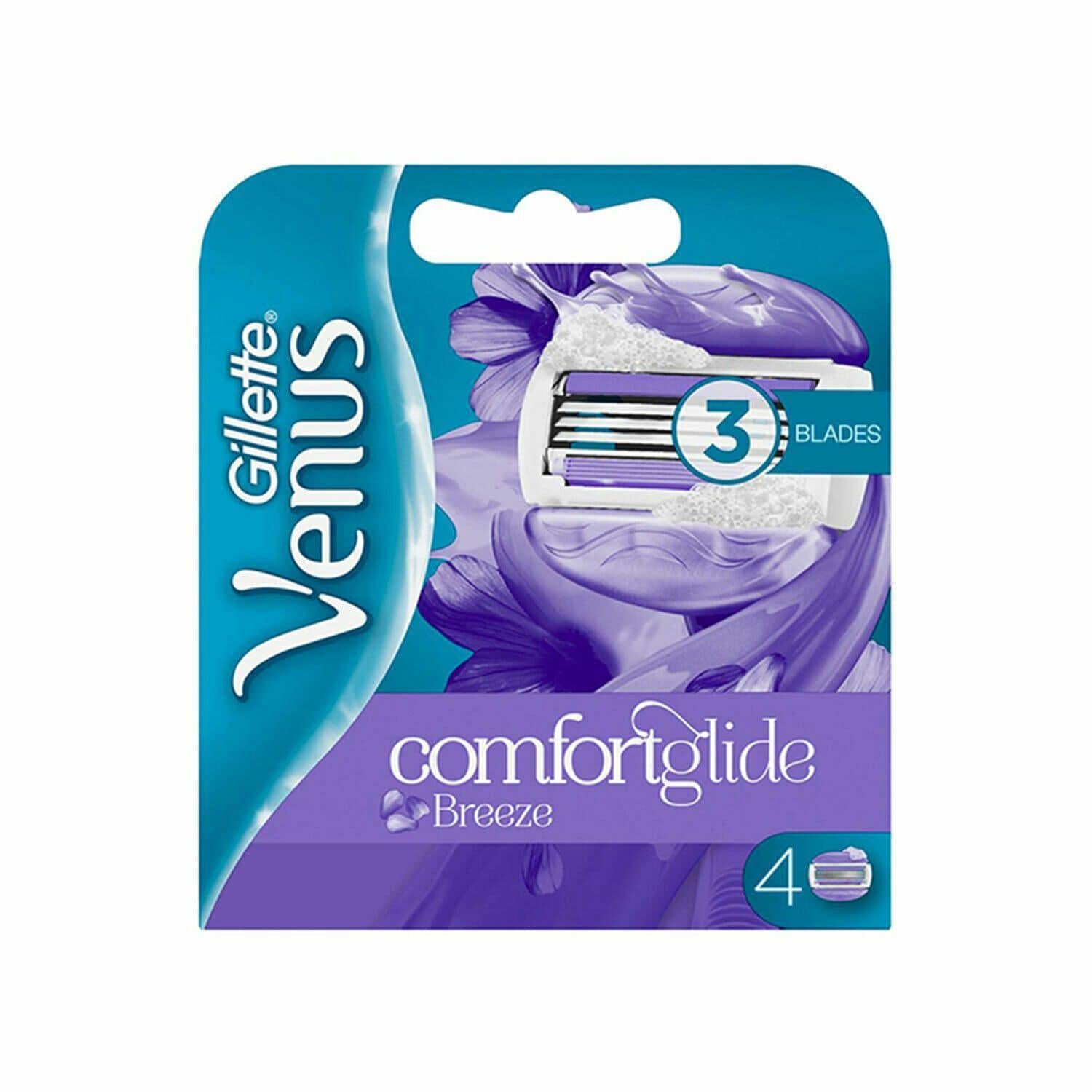 Gillette Venus Breeze 2 in 1 Smooth-shave Razor Cartridge Made for Women, 4 Pack