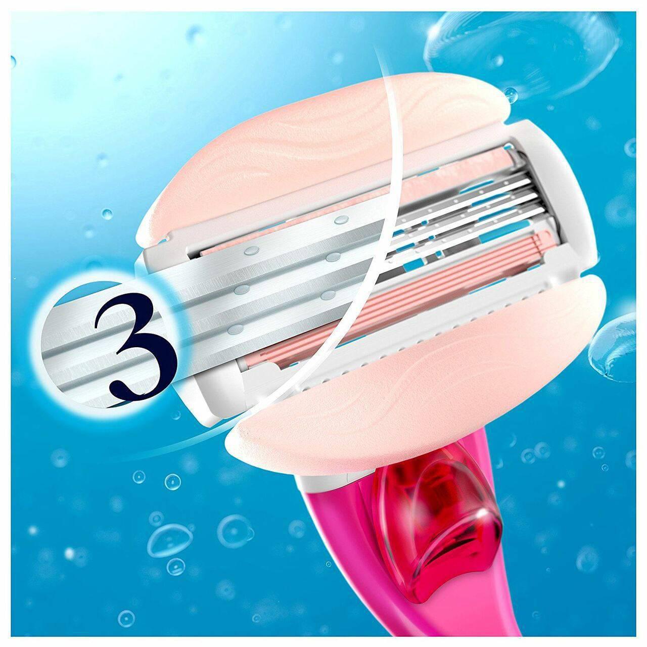 Gillette Venus Comfortglide Spa Breeze Razor with 3 Blades - Curve-Hugging Blades
