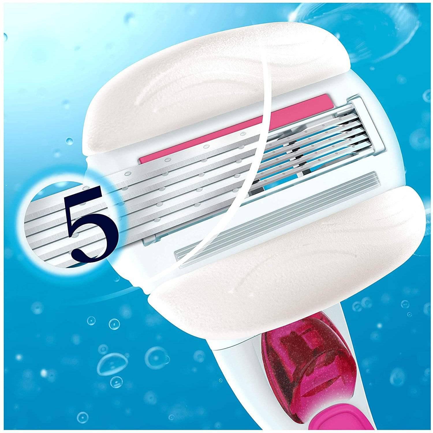 Gillette Venus Comfortglide Sugarberry with Olay 2-in-1 Women's Razor Blades, 3 Pack - with Shaving Gel Bars - Healthxpress.ie
