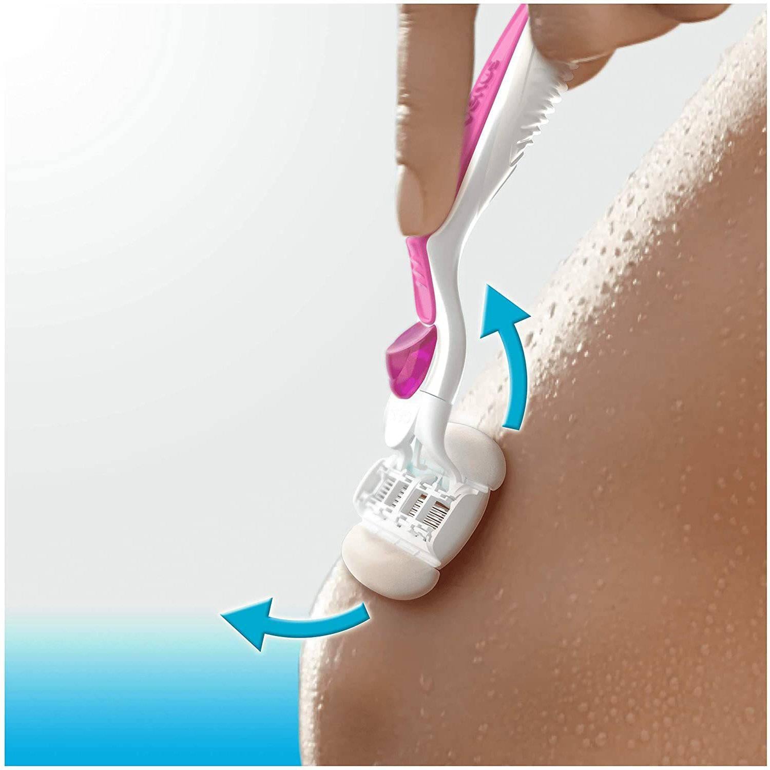 Gillette Venus Comfortglide Sugarberry with Olay 2-in-1 Women's Razor Blades, 3 Pack - with Shaving Gel Bars - Healthxpress.ie