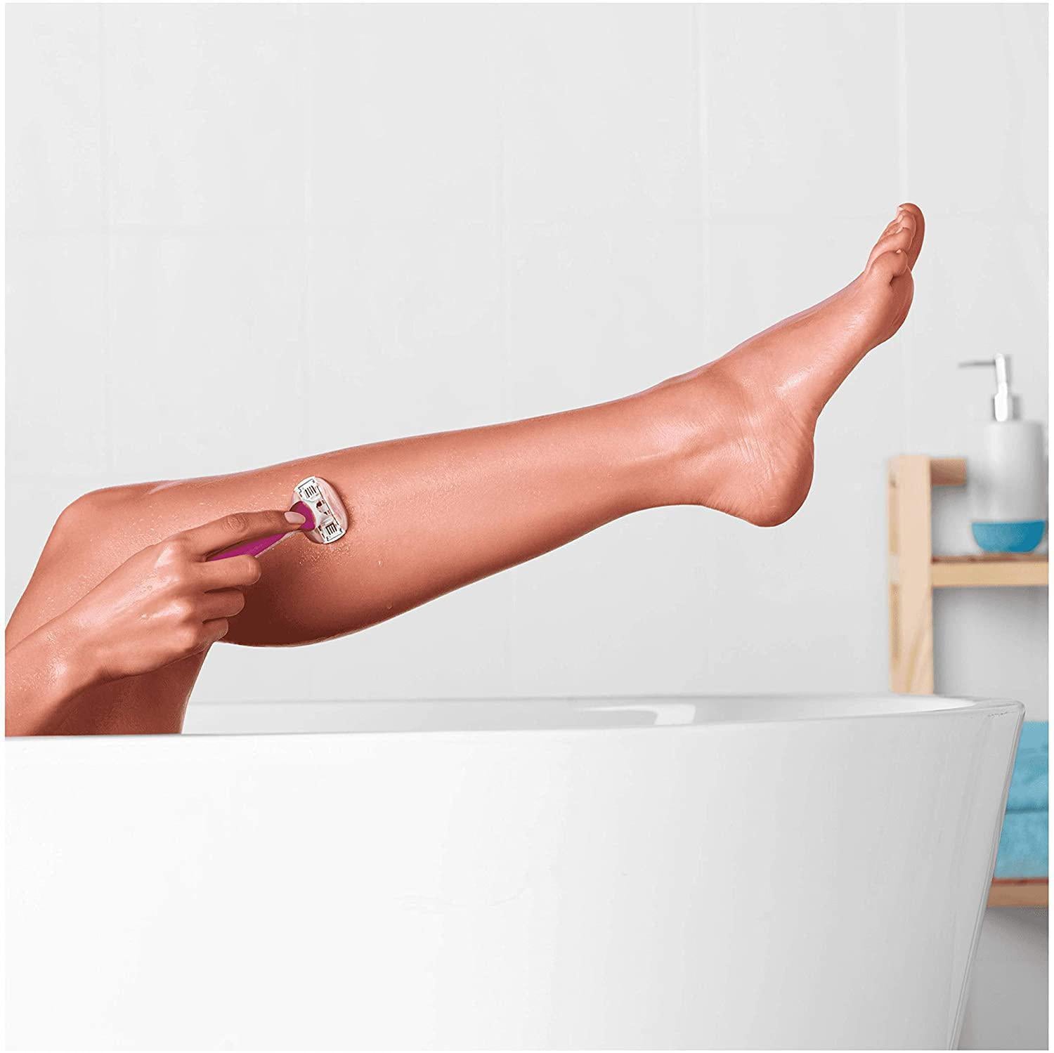 Gillette Venus Comfortglide Sugarberry with Olay 2-in-1 Women's Razor Blades, 3 Pack - with Shaving Gel Bars - Healthxpress.ie