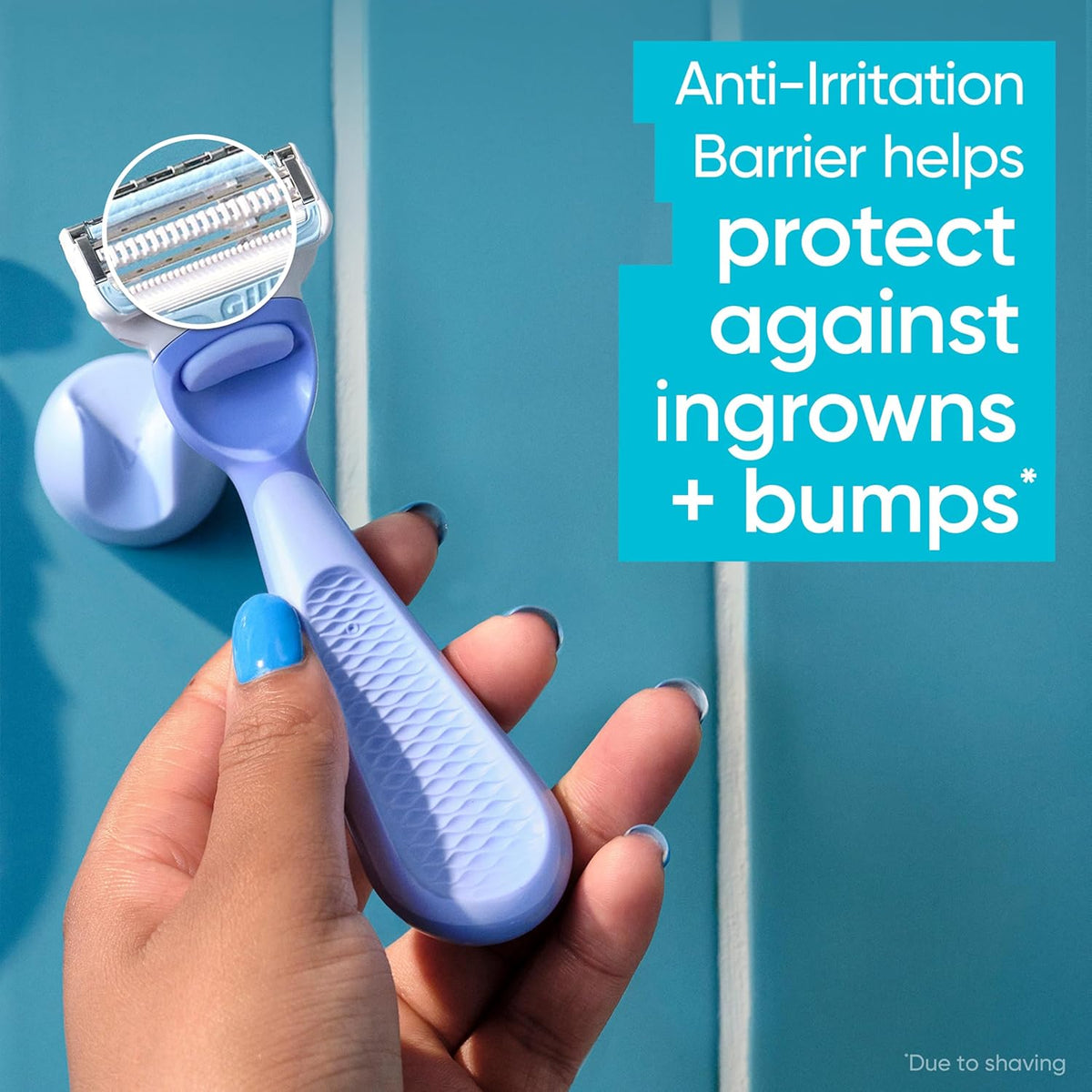 Gillette Venus Pubic Hair Razor for Women with Aloe, Precision Trimmer for Sensitive Skin, 1 Handle and 1 Blade Refill, Gentle Bikini & Intimate Area Razor