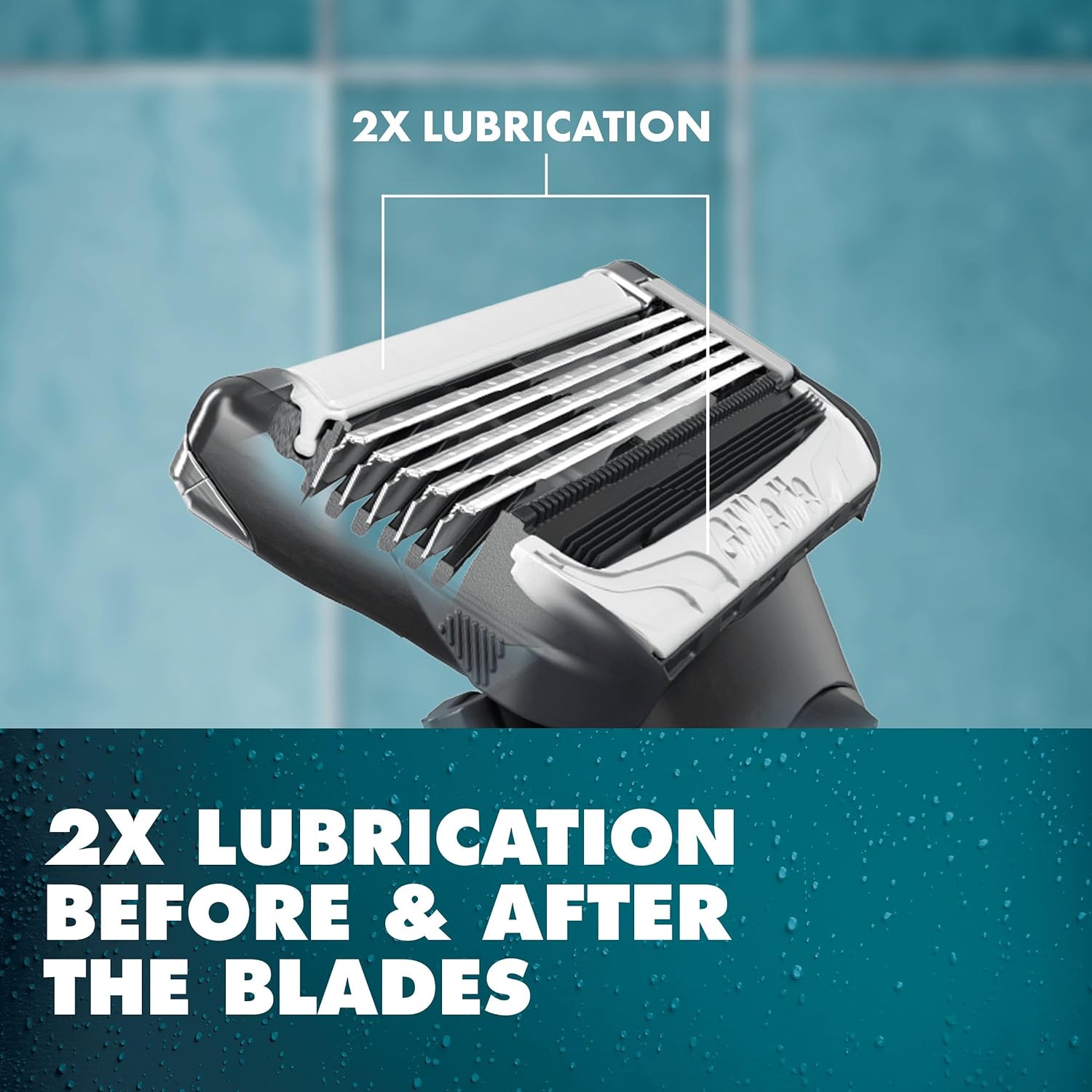 Gillette Intimate Razor Blades Men, 4 Razor Blade Refills with Lubrastrip, Formulated for Pubic Hair