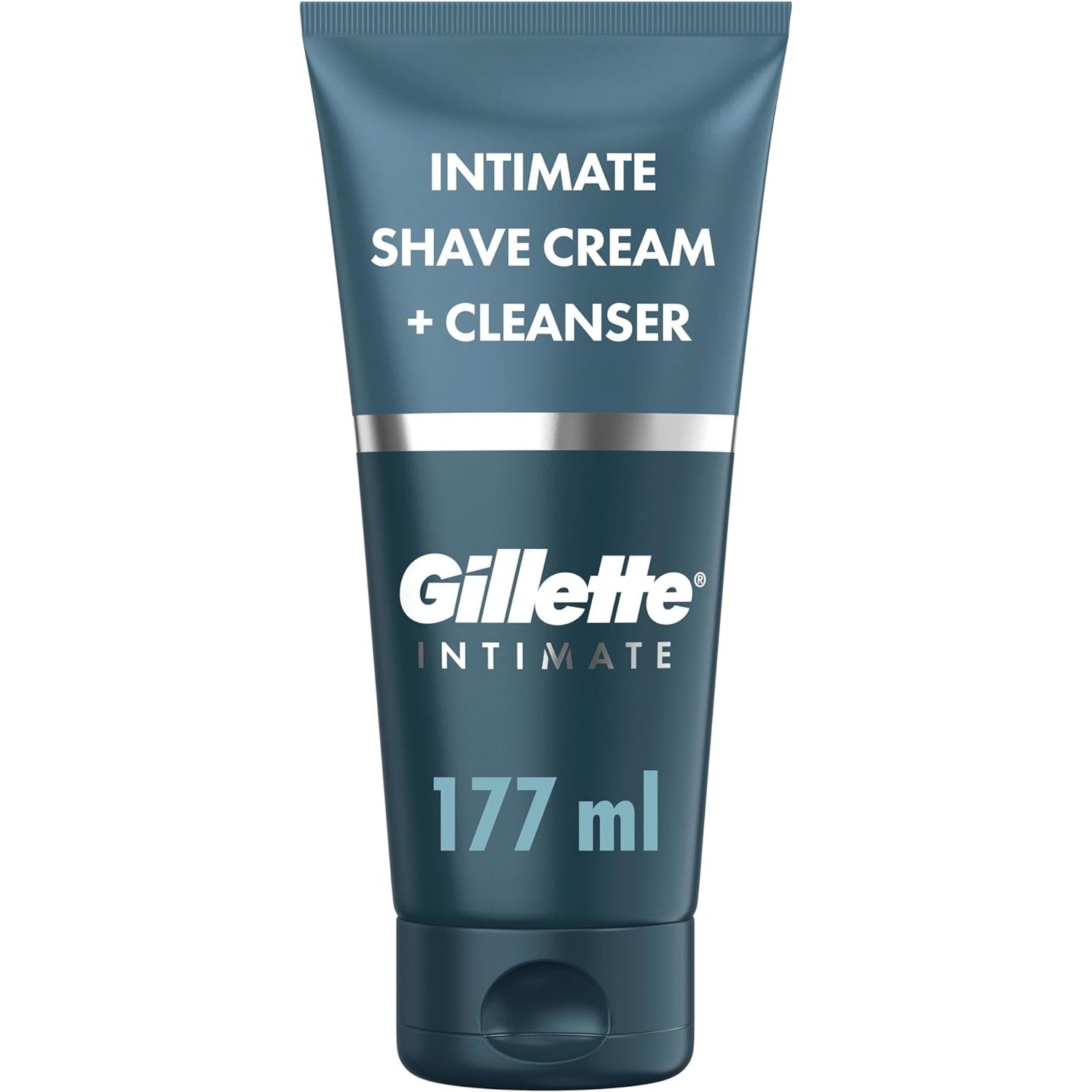 Gillette Intimate 2in1 Shave Cream & Cleanser, Gentle Formula with Aloe, Formulated for Pubic Hair, Paraben Free 150 ml