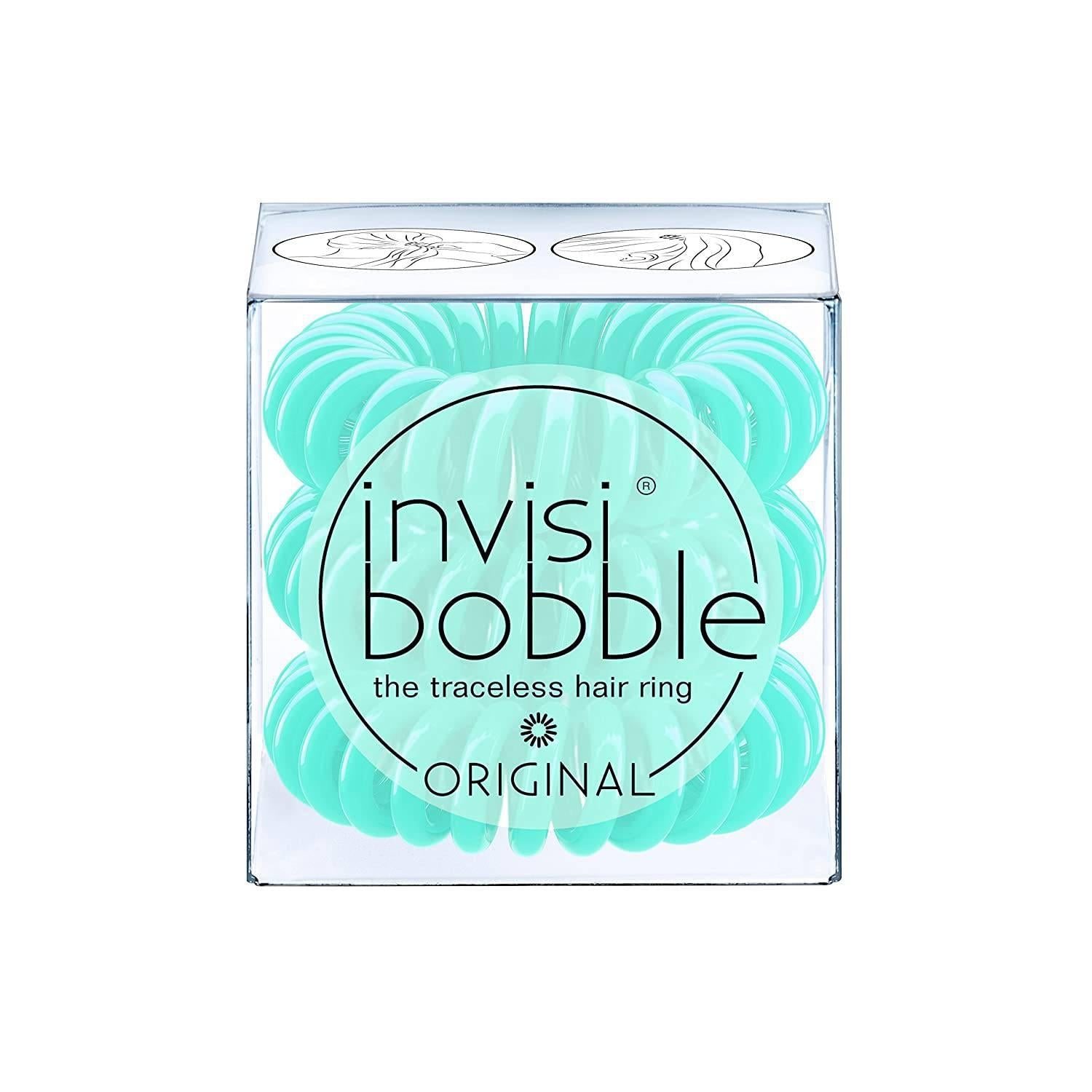 Invisibobble ORIGINAL Hair Ties, Mint To Be, 3 Pack - Traceless, Strong Hold, Waterproof - Suitable for All Hair Types