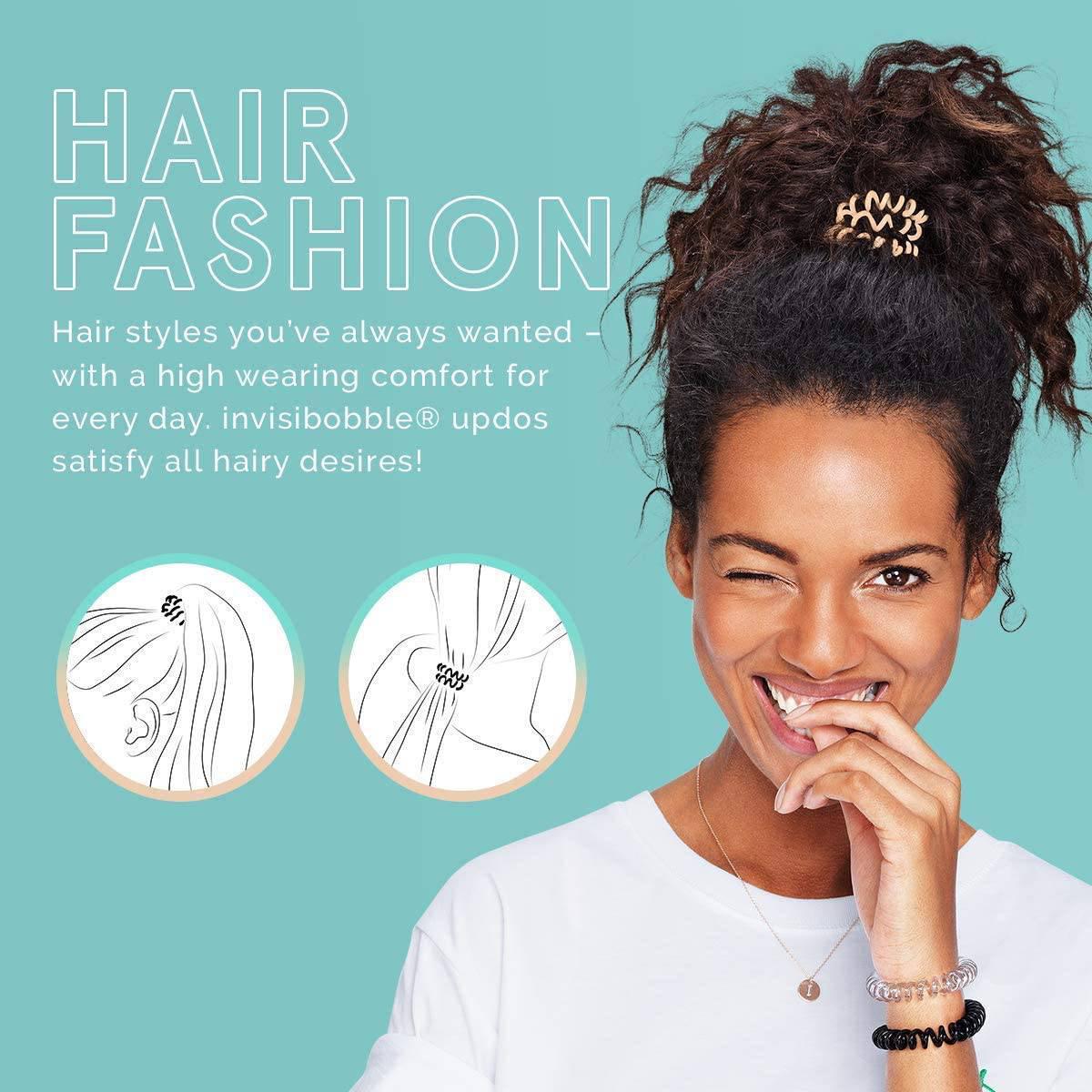 Invisibobble ORIGINAL Hair Ties, Mint To Be, 3 Pack - Traceless, Strong Hold, Waterproof - Suitable for All Hair Types