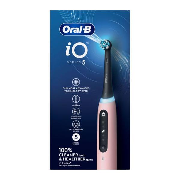 Oral-B iO 5 Electric Toothbrush, with Revolutionary Magnetic Technology - Blush Pink
