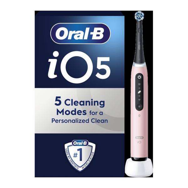 Oral-B iO 5 Electric Toothbrush, with Revolutionary Magnetic Technology - Blush Pink