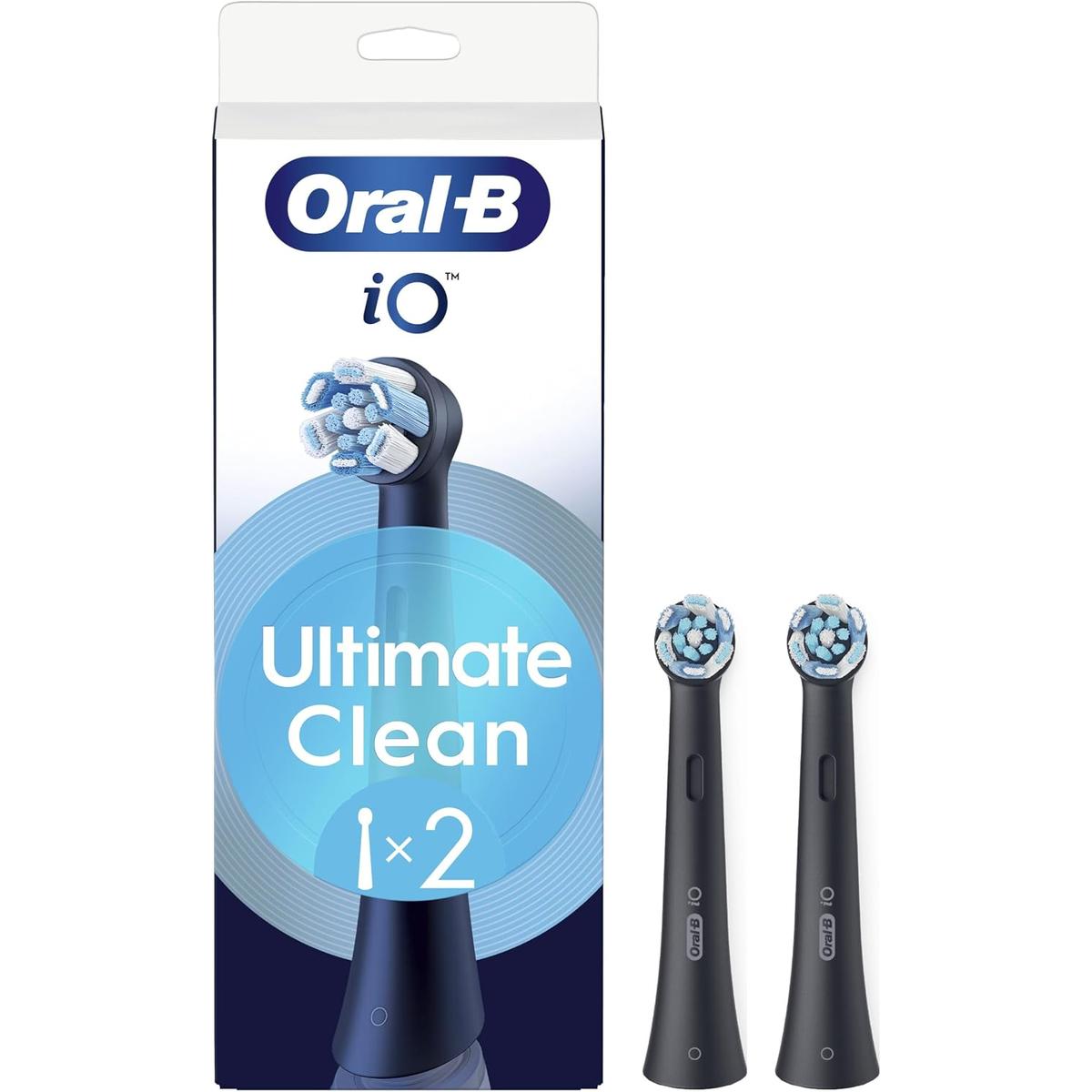 Oral-B iO 2pk Ultimate Clean Toothbrush Replacement Heads - Black