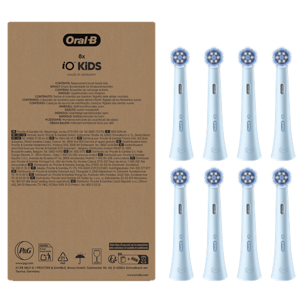Oral-B iO Kids Marvel Stitch 8pk Electric Toothbrush Head for Age 6+, Gentle on Wobbly Teeth and Gums for Cleaner Teeth
