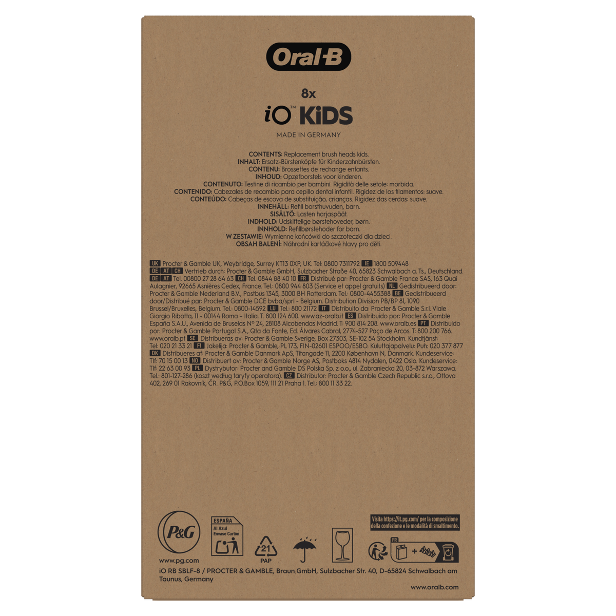 Oral-B iO Kids Marvel Stitch 8pk Electric Toothbrush Head for Age 6+, Gentle on Wobbly Teeth and Gums for Cleaner Teeth