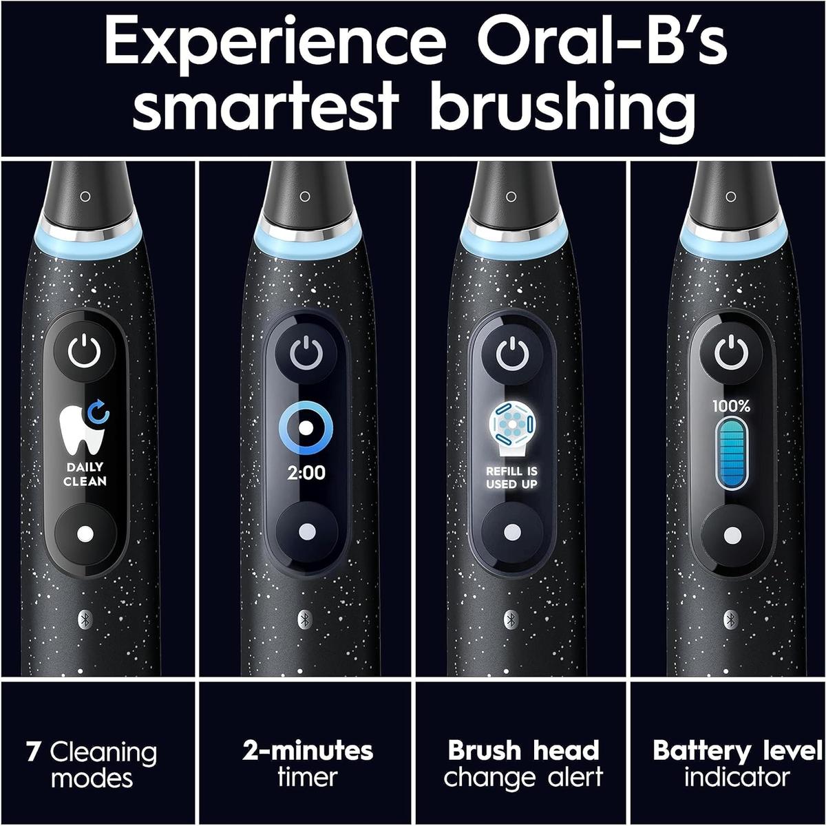 Braun Oral-B iO Series 10 Electric Rechargeable Toothbrush - Stardust White - Healthxpress.ie