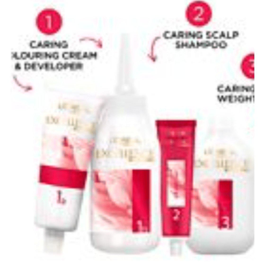 L'oreal Excellence Crème '6 Natural Light Brown' Permanent Hair Dye - Triple Care