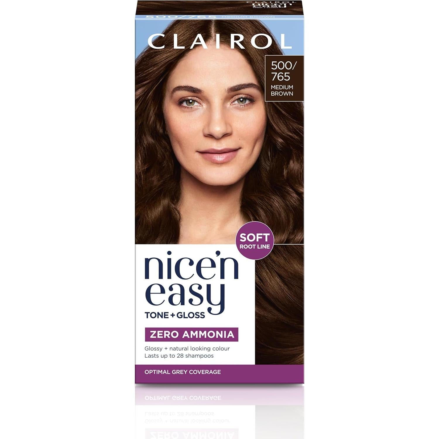 Clairol Nice'n Easy Tone+Gloss Semi Permanent Hair Dye - 500/765 Medium Brown