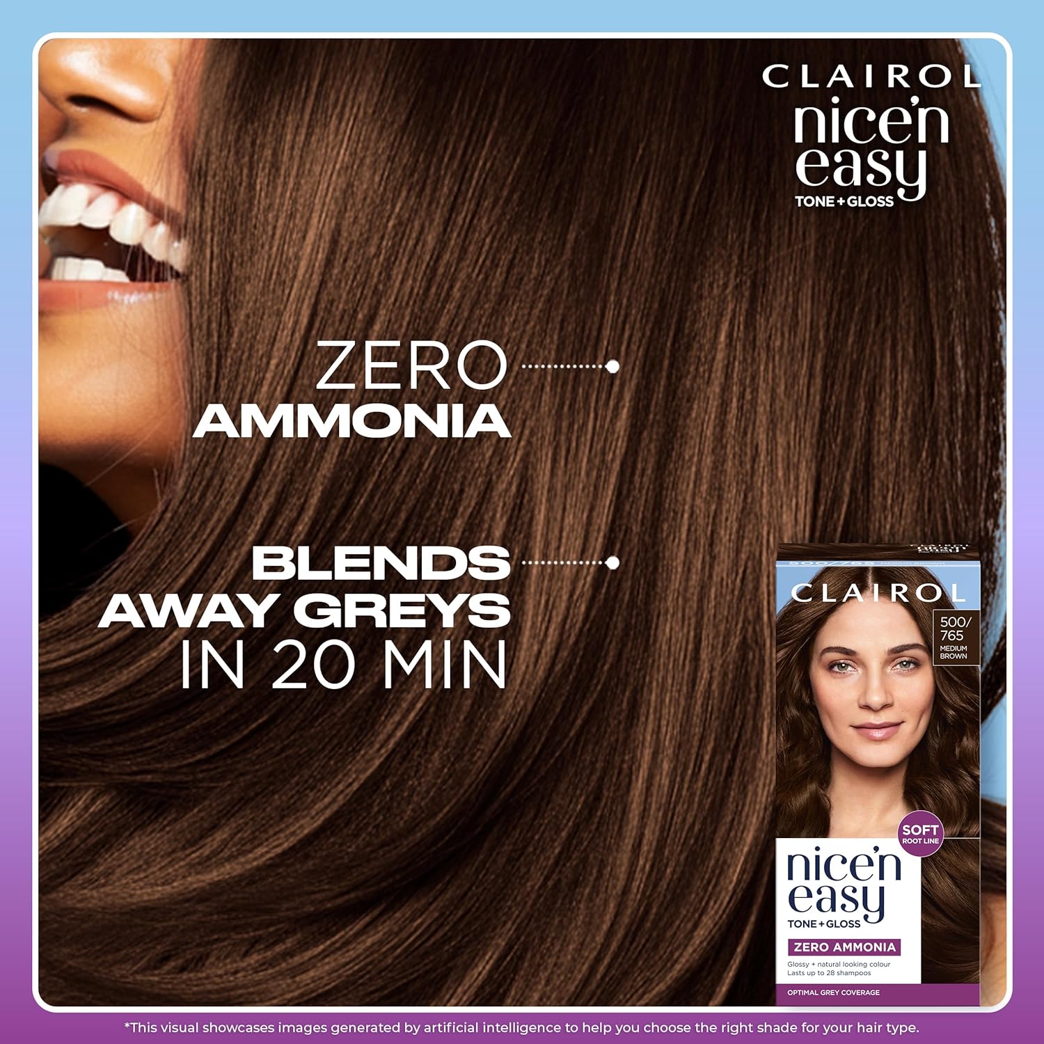 Clairol Nice'n Easy Tone+Gloss Semi Permanent Hair Dye - 511/77 Medium Ash Brown