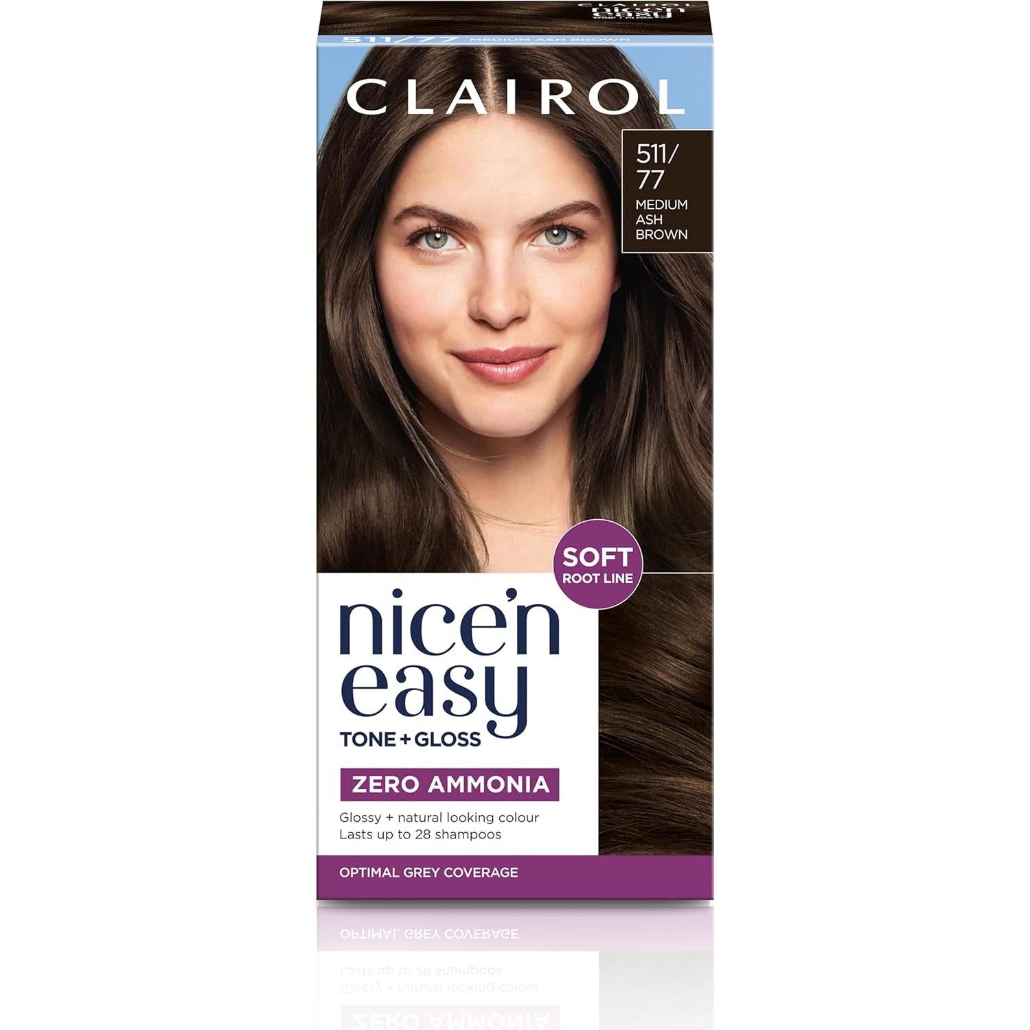 Clairol Nice'n Easy Tone+Gloss Semi Permanent Hair Dye - 511/77 Medium Ash Brown