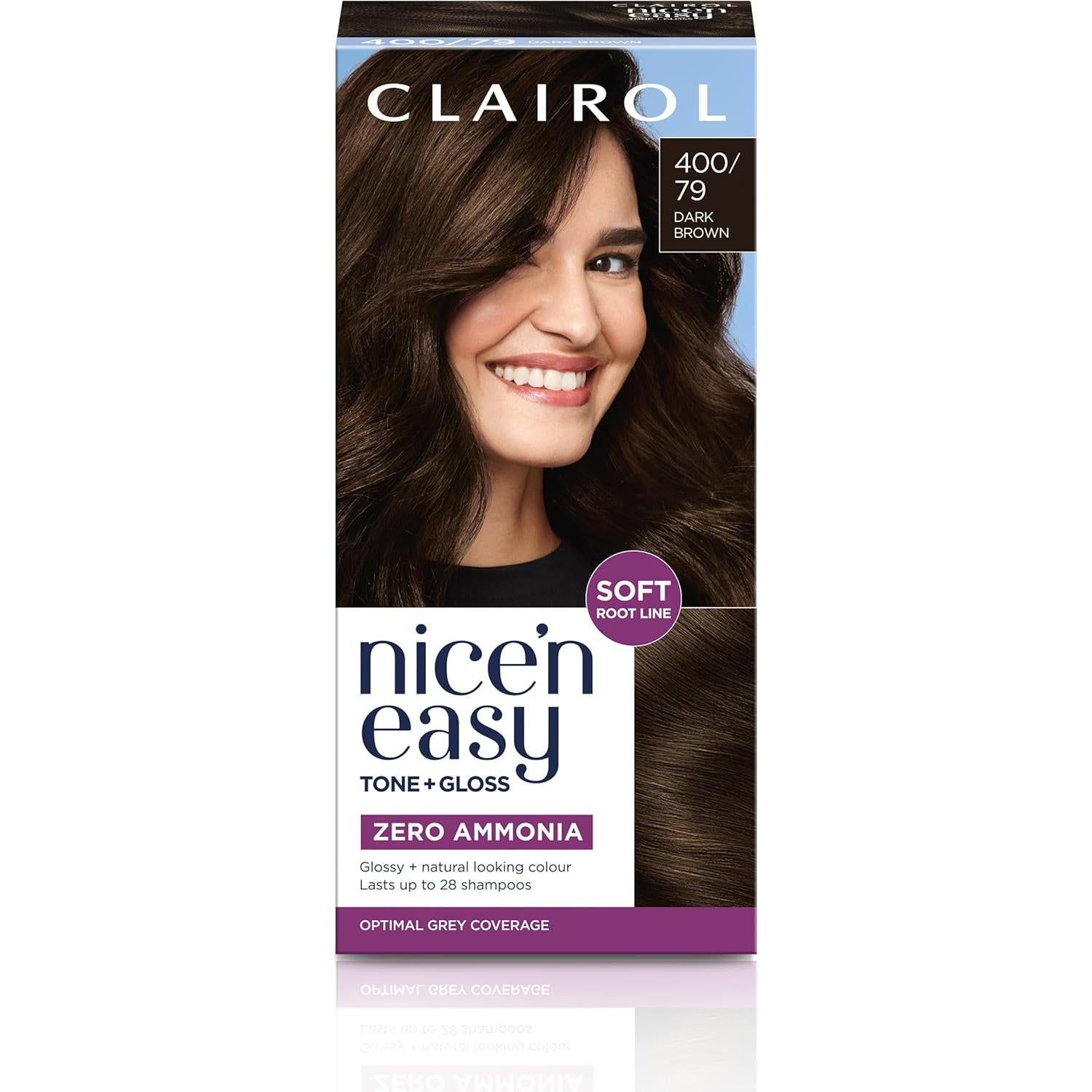 Clairol Nice'n Easy Tone+Gloss Semi Permanent Hair Dye - 400/79 Dark Brown