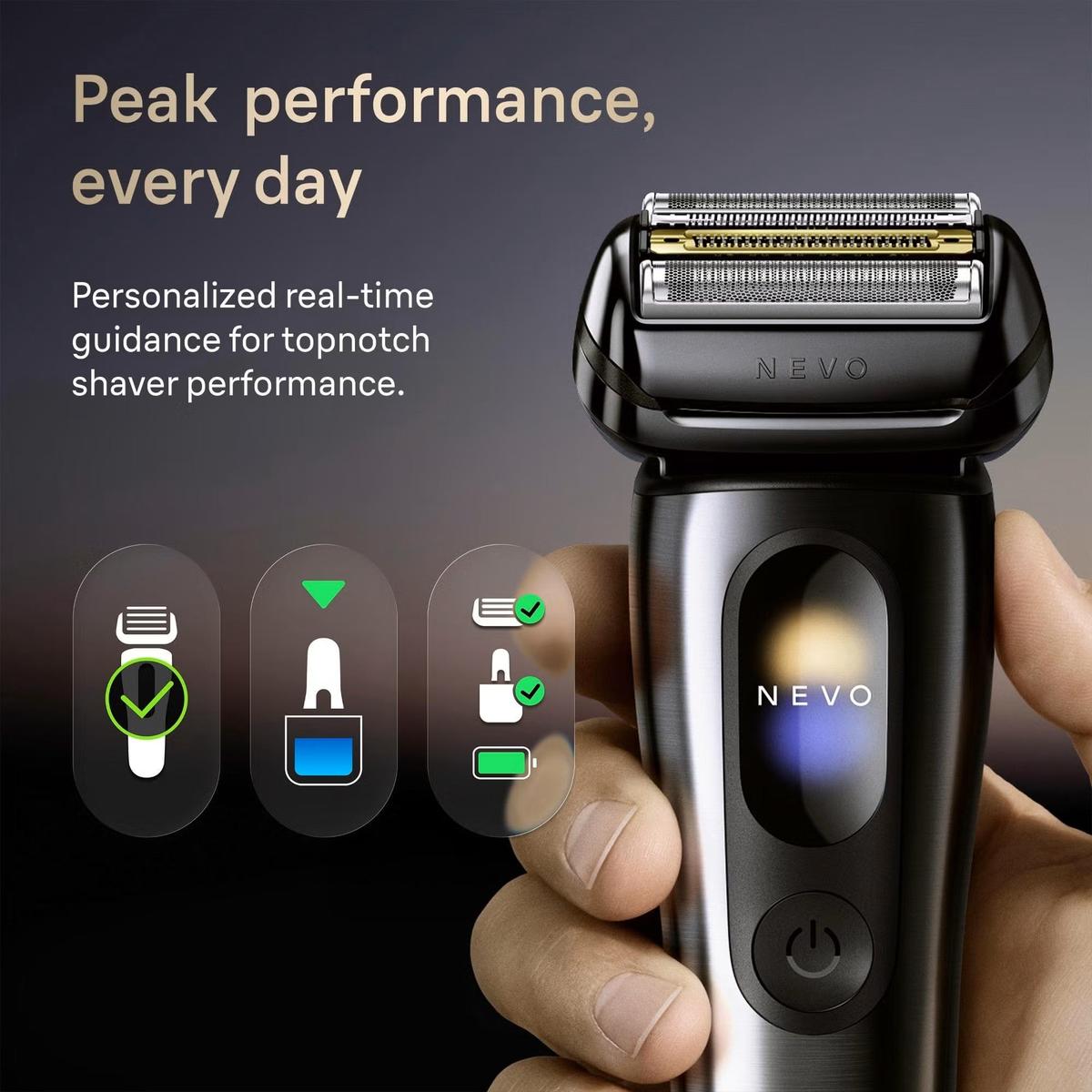 Braun Nevo 17010C Electric Shaver for Men- With Power Case and 7-in-1 Nevo Care System, Graphite