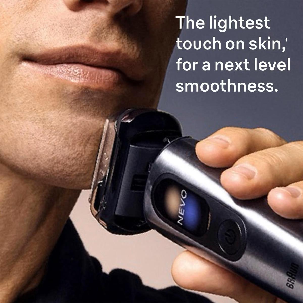 Braun Nevo 17010C Electric Shaver for Men- With Power Case and 7-in-1 Nevo Care System, Graphite