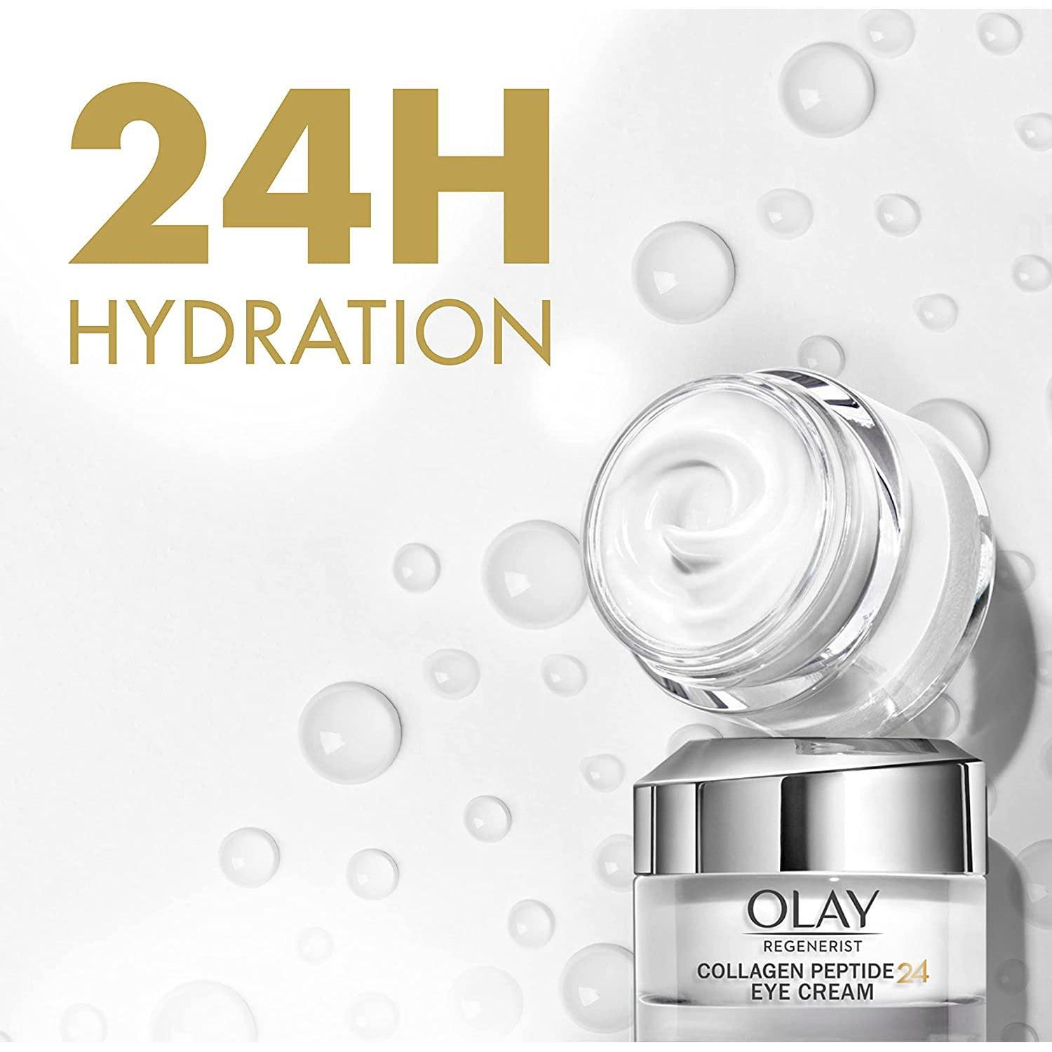 Olay Collagen Peptide 24 Eye Cream, Olay's Highest Concentration In Collagen Peptides, Anti-Ageing, Firming Eye Cream, 15 ml