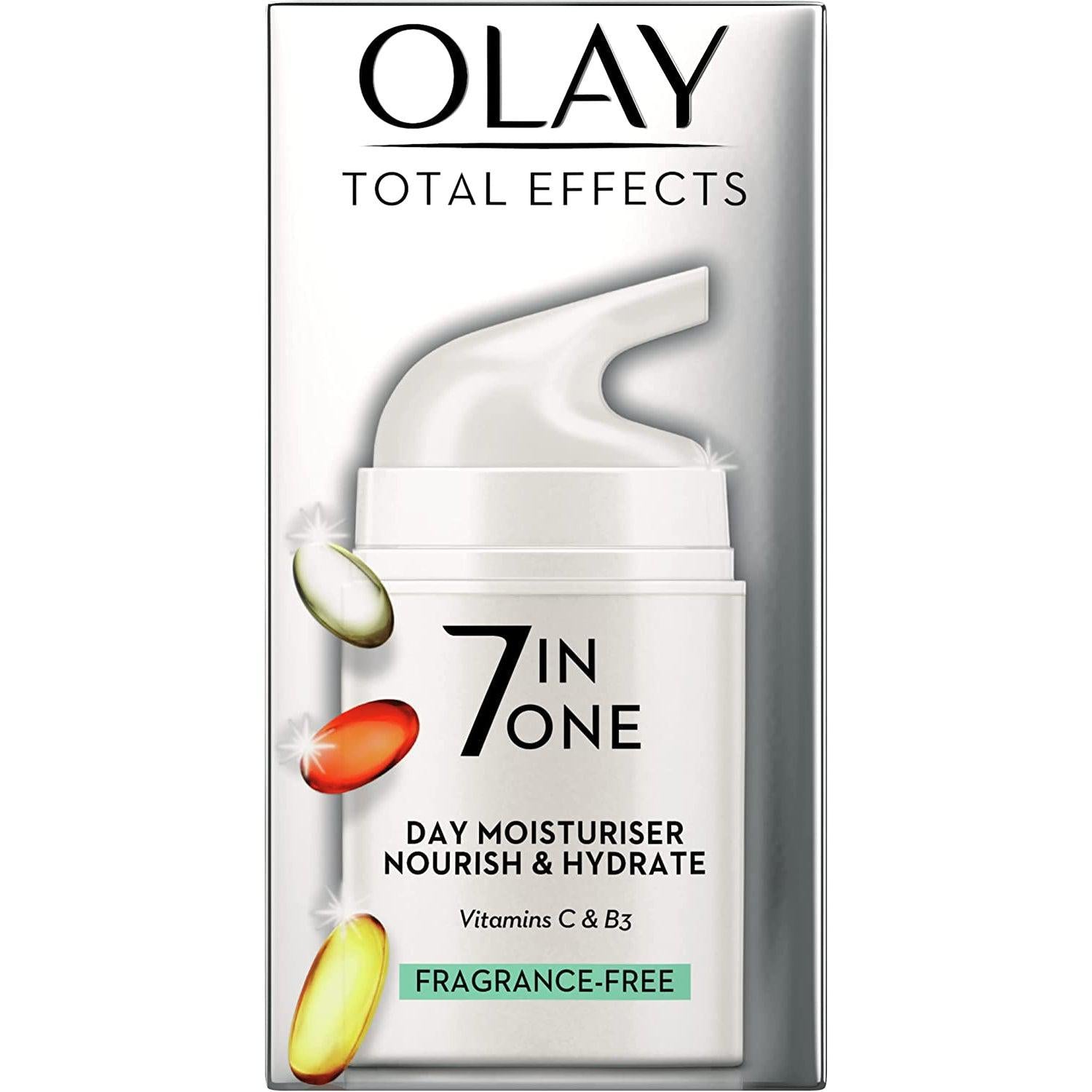 Olay Total Effects 7in1 Fragrance Free Moisturiser With Niacinamide, 50ml