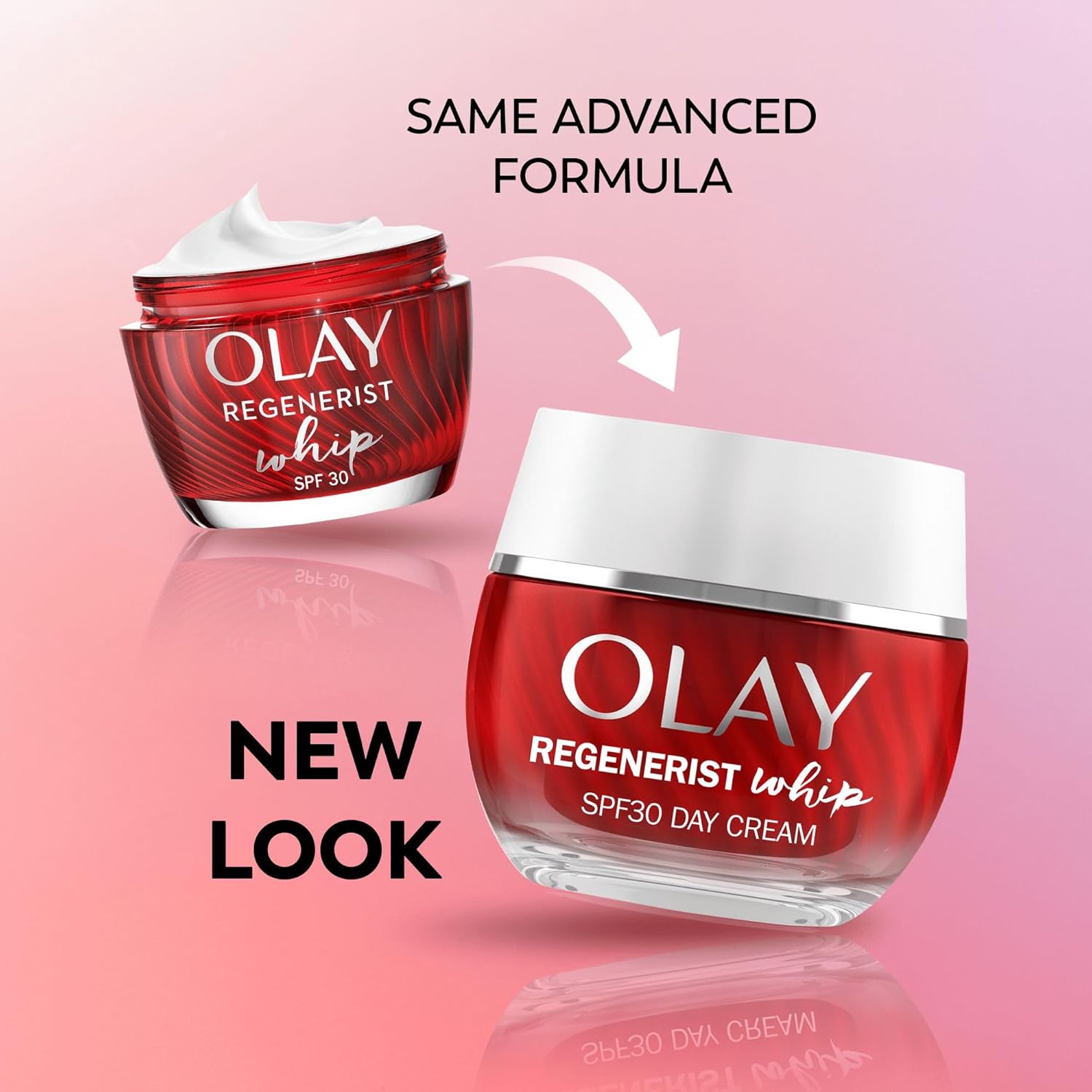 Olay Regenerist Whip Day Face Cream SPF30, Lightweight Anti-Wrinkle Firming Skincare Moisturiser 50ml