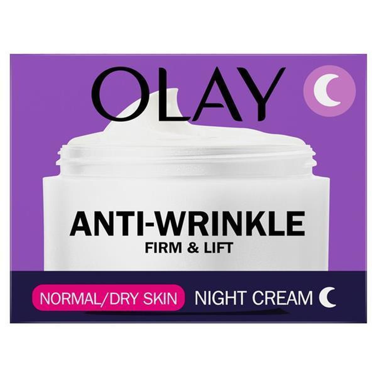 OLAY Anti-Wrinkle Firm & Lift Night Cream - Normal to Dry Skin - Healthxpress.ie