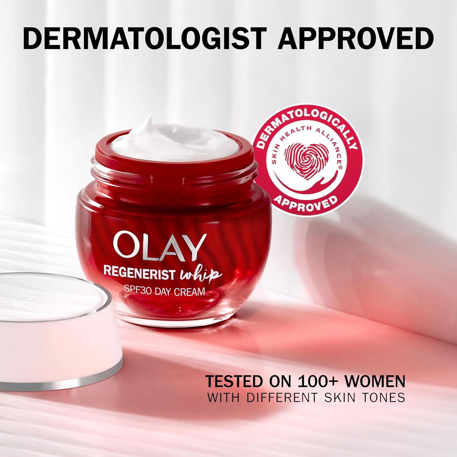 Olay Regenerist Whip Day Face Cream SPF30, Lightweight Anti-Wrinkle Firming Skincare Moisturiser 50ml