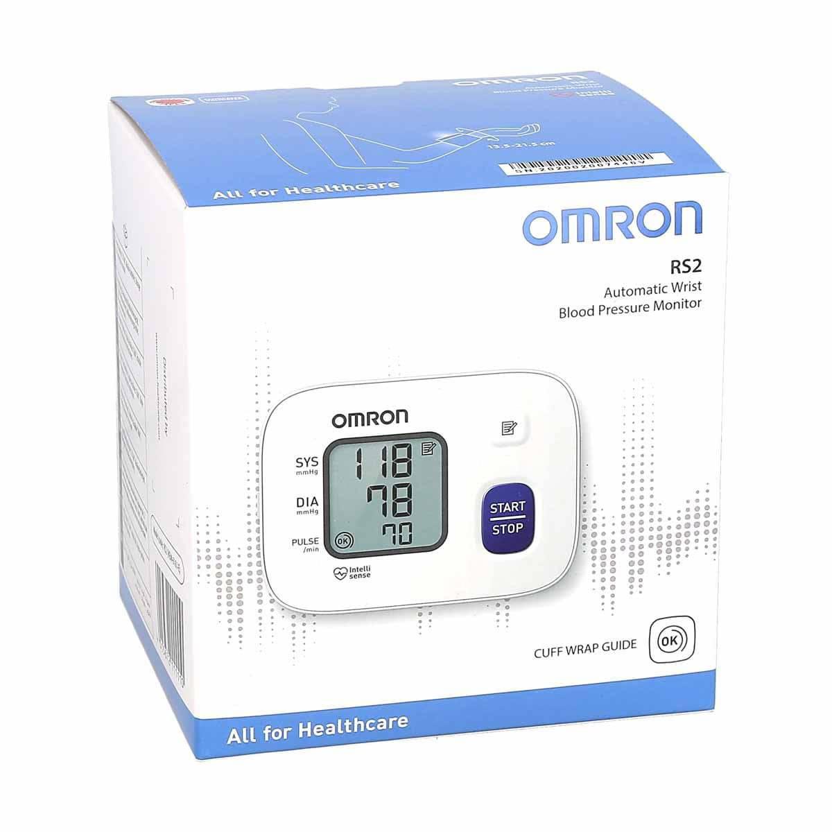 Omron RS2 Intellisense Automatic Wrist Blood Pressure Monitor, Large LCD Display