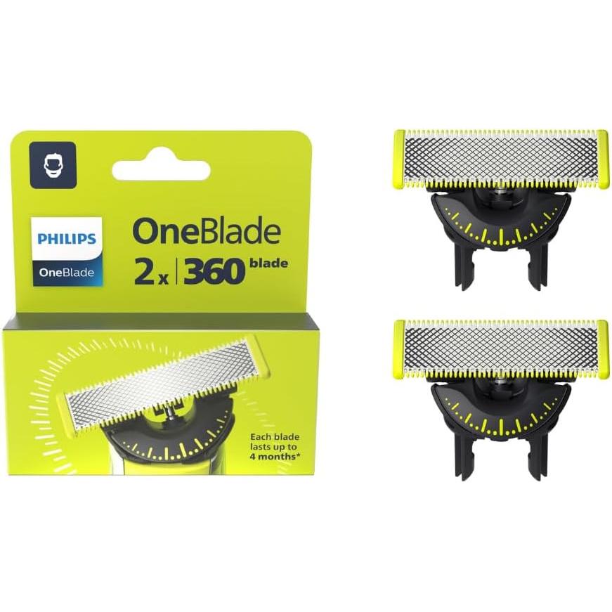 Philips QP420/50 360 OneBlade Razor Replacement Blades - 100% Waterproof - 2pk