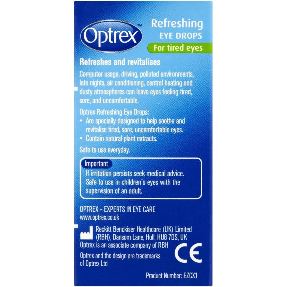 Optrex Refreshing Eye Drops for Tired Eyes, 10 ml