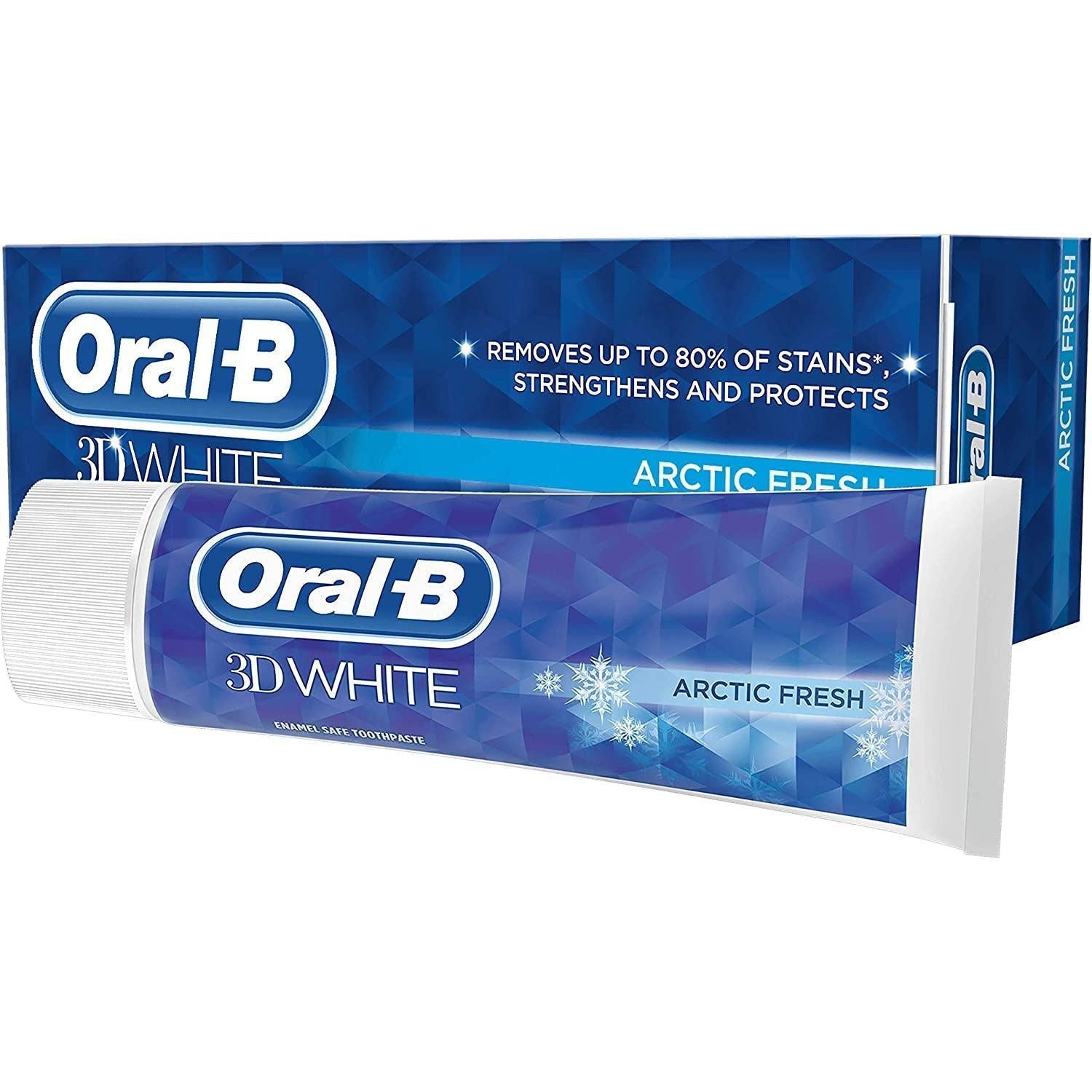 Oral-B 3D White Toothpaste, Arctic Fresh, 75ml - Clinically Proven