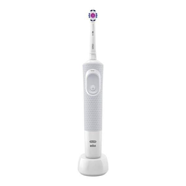 Oral-B 3D White Vitality Rechargeable Toothbrush - with 2 Min Timer -White - Healthxpress.ie